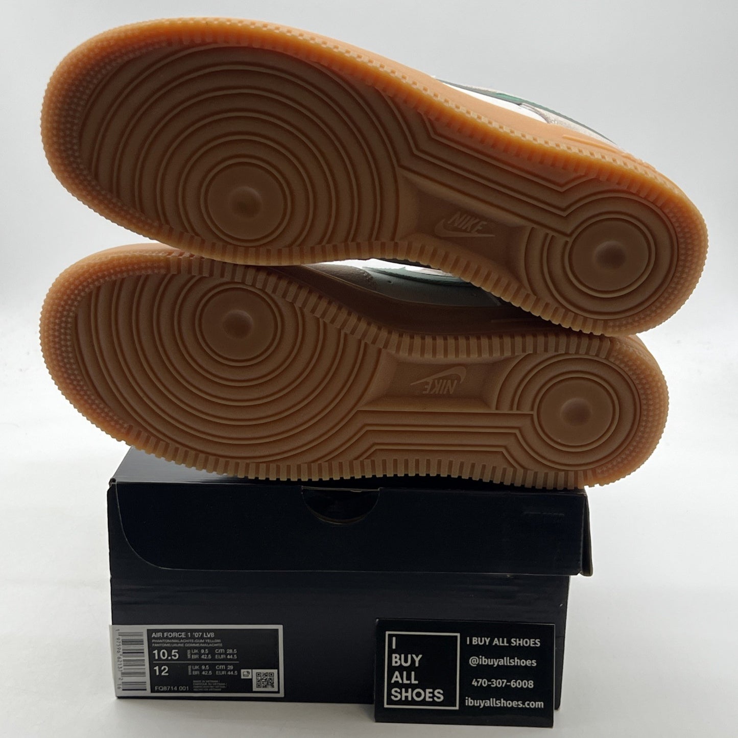 Size 10.5 - Nike Air Force 1 '07 LV8 Gum Pack - Phantom Malachite (FQ8714-001)