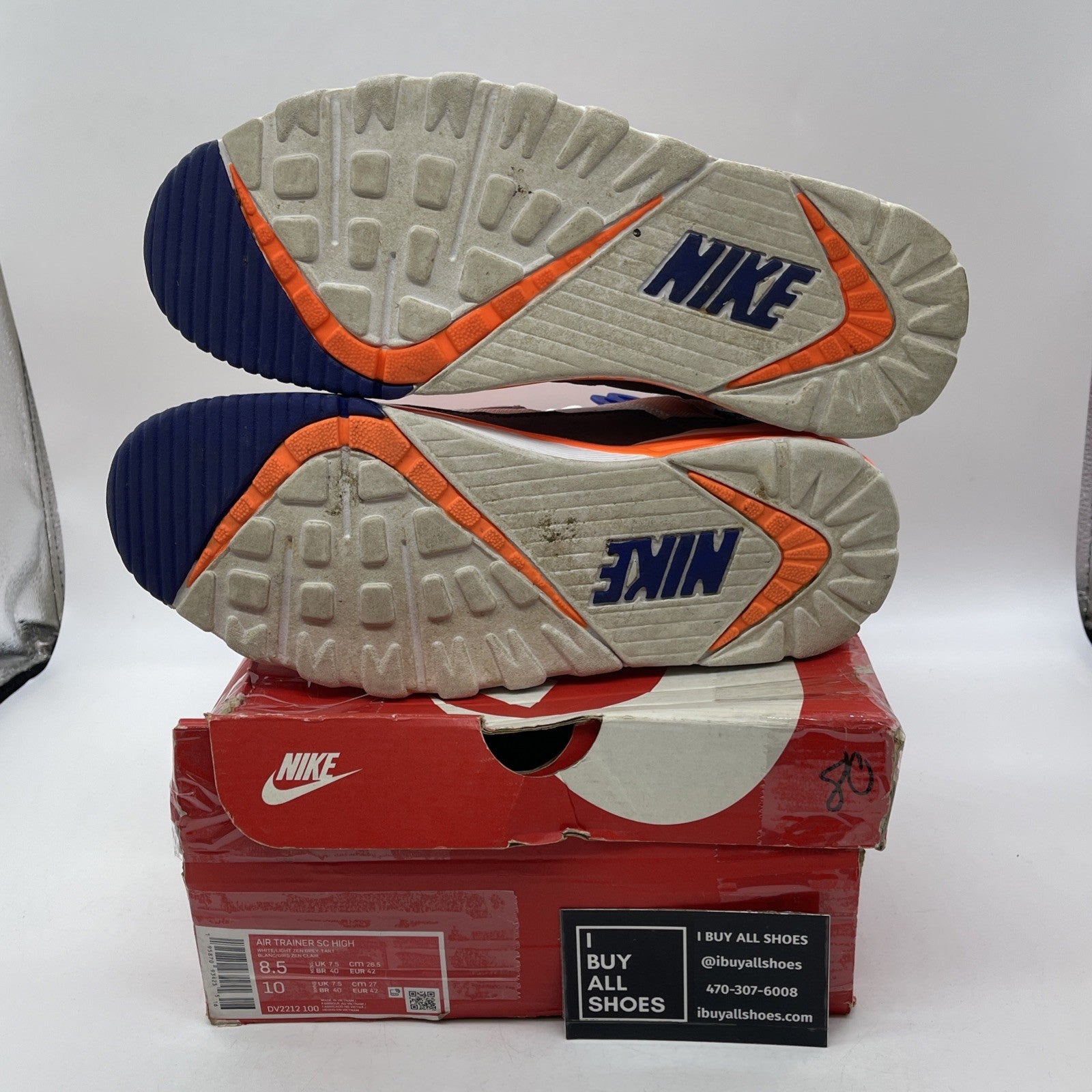 Size 8.5 - Nike Air Trainer SC Bo Jackson Grey White Leather (DV2212-100)