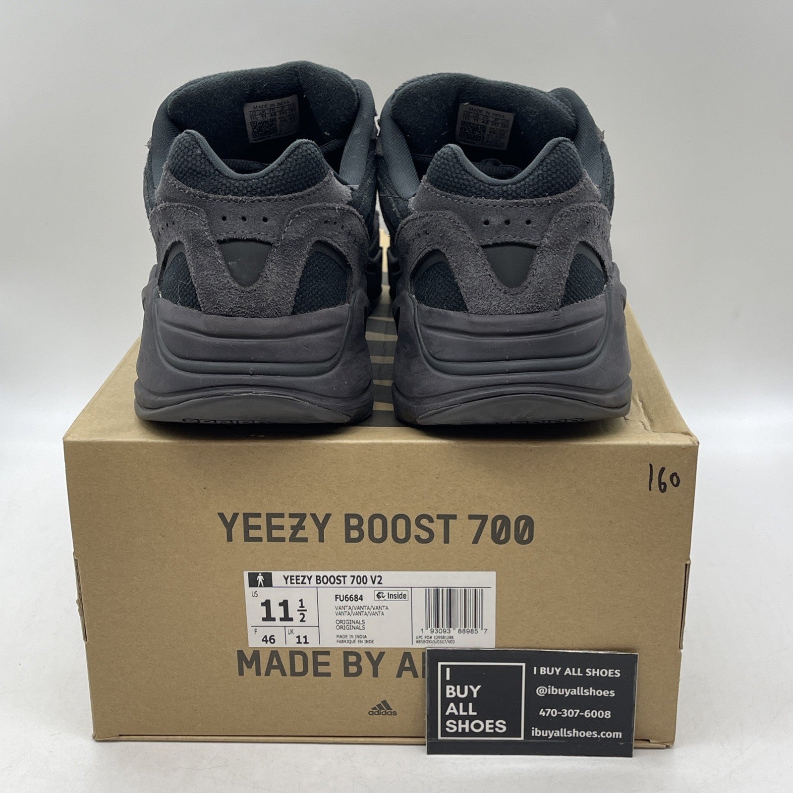 Size 11.5 - adidas Yeezy Boost 700 V2 Vanta (FU6684)