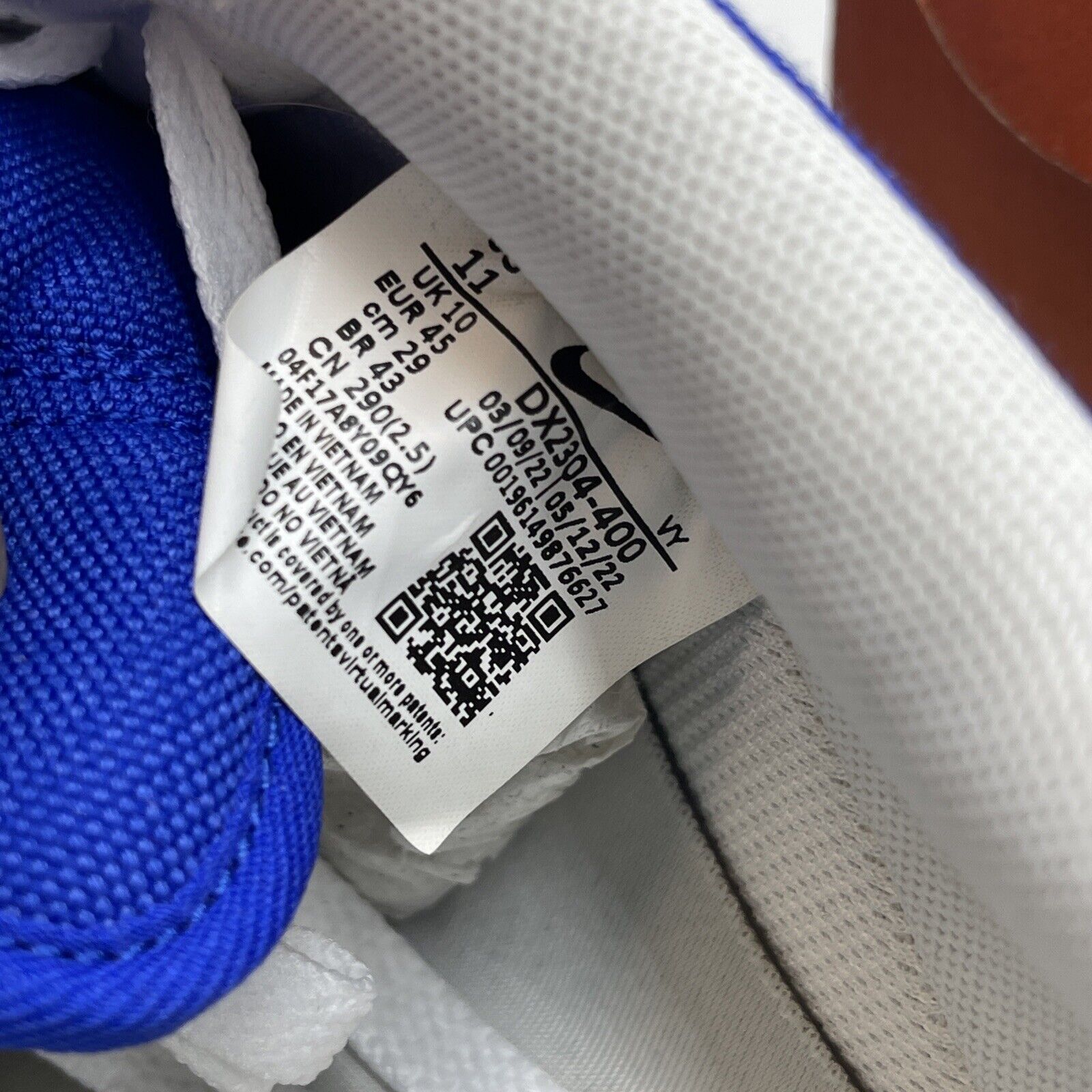 Size 11 - Nike Air Force 1 '07 Patched Up - Los Angeles White Blue (DX2304-400)