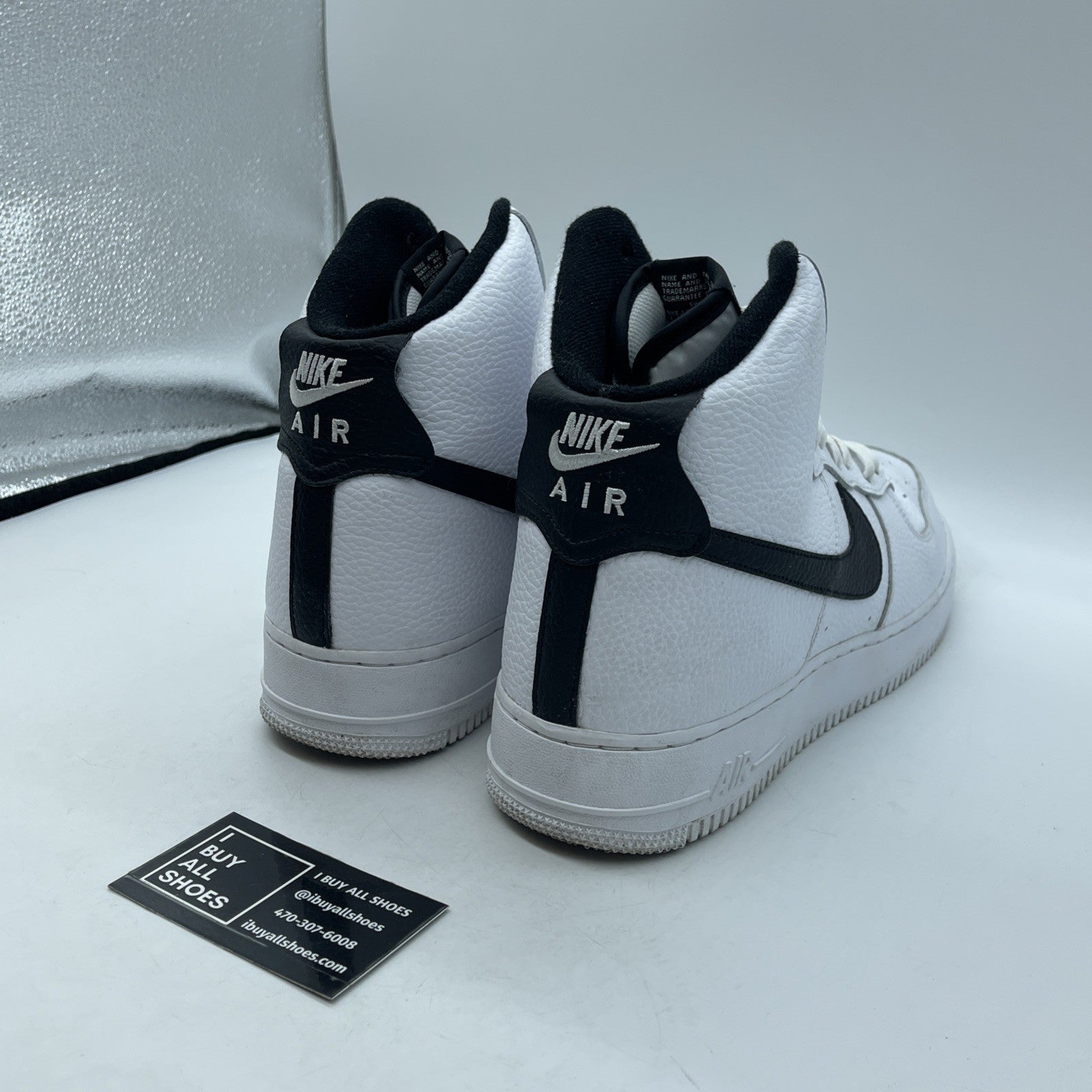 Size 12 - Nike Air Force 1 White Black Leather (CT2303-100)