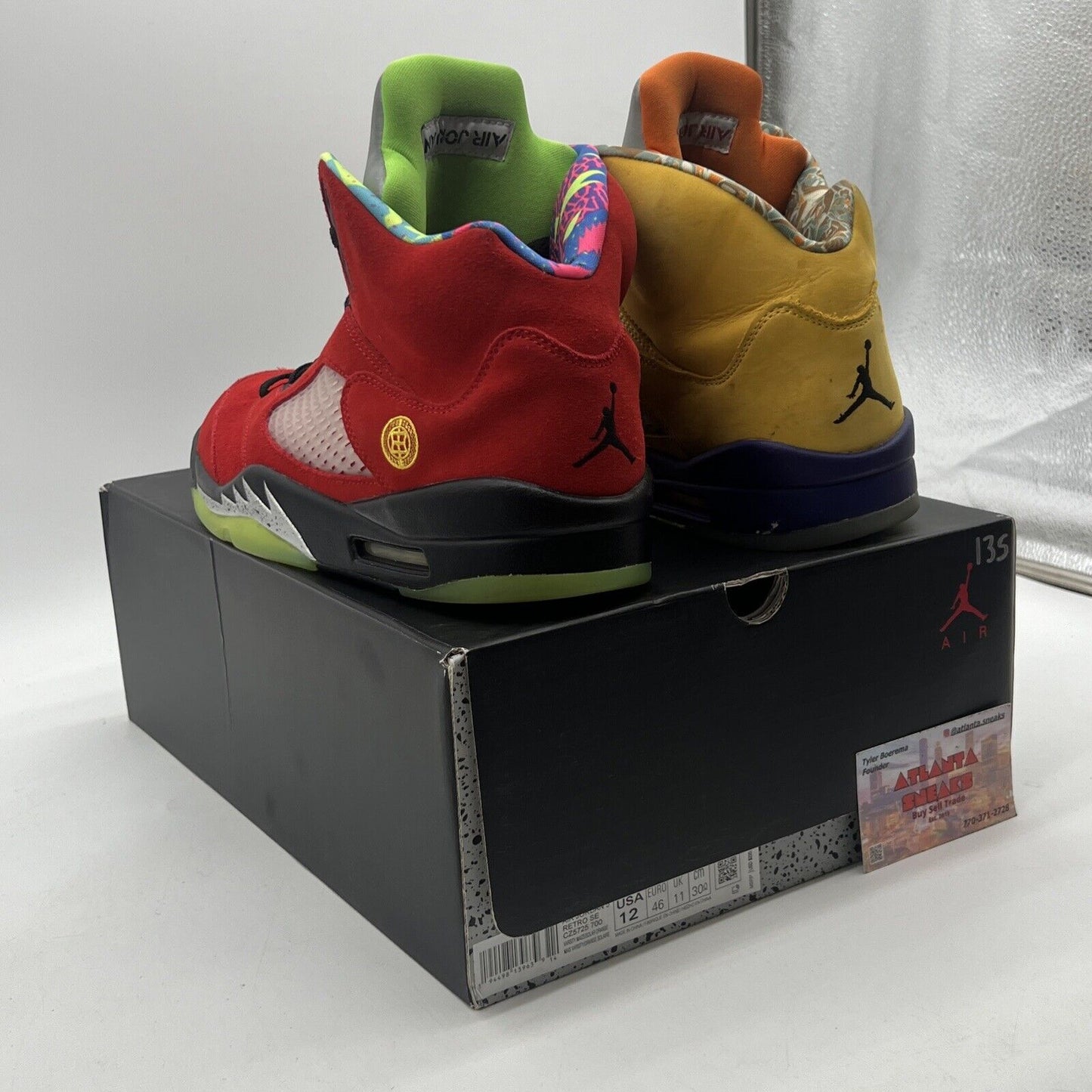 Size 12 - Jordan 5 Retro Solar Orange Yellow Red Suede Grey Green (CZ5725-700)