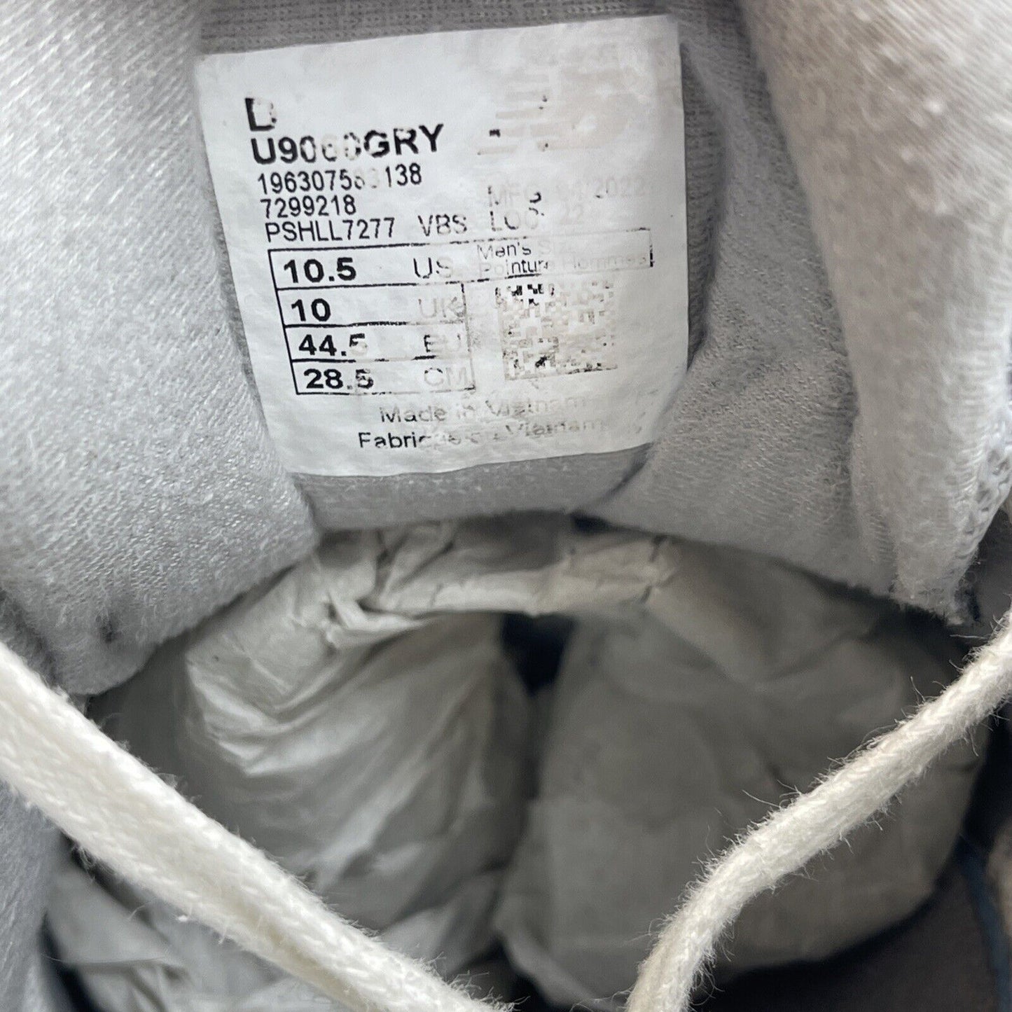 Size 10.5 - New Balance 9060 Rain Cloud Grey White Red Suede (U9060GRY)