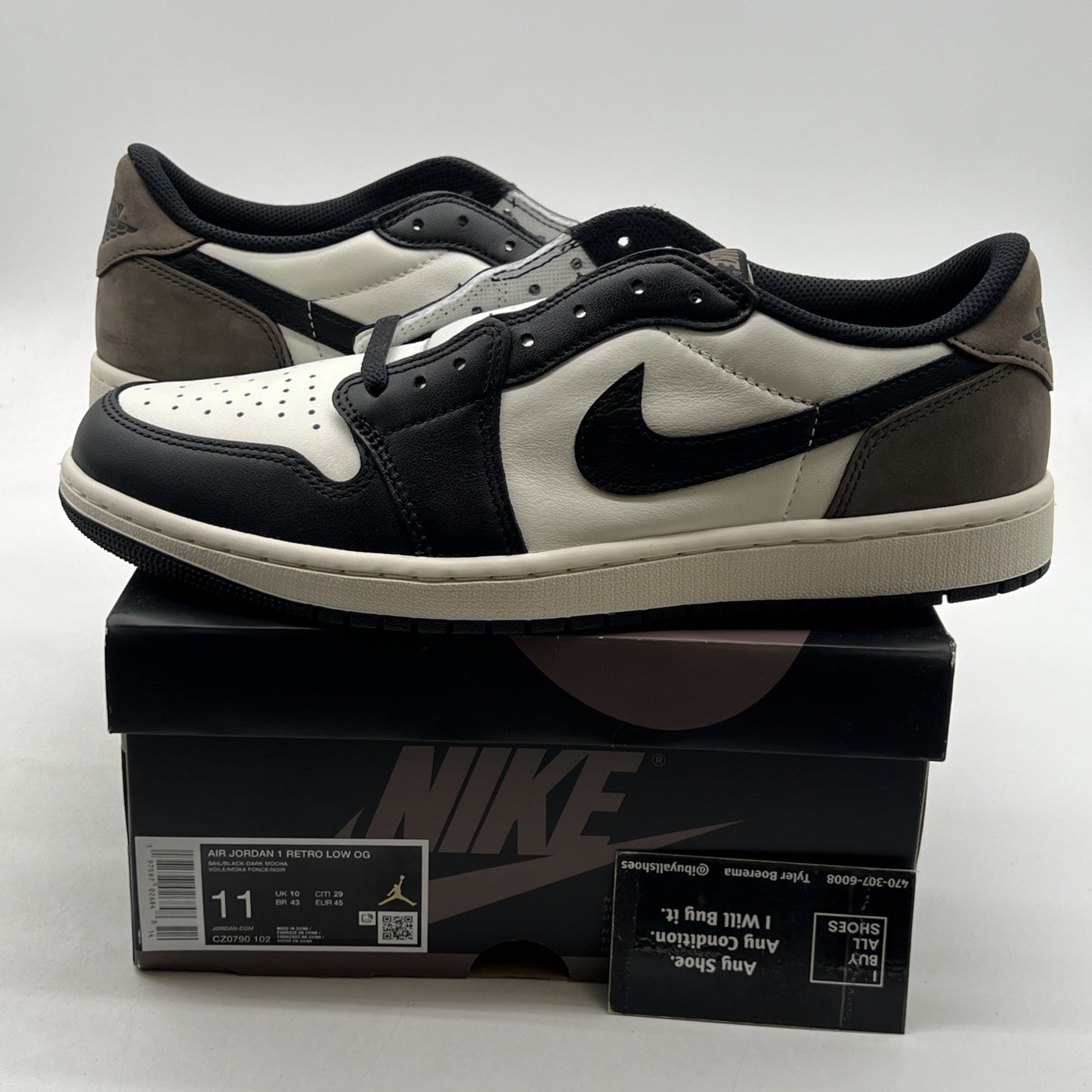 Size 11 - Air Jordan 1 Retro OG Low Mocha (CZ0790-102)