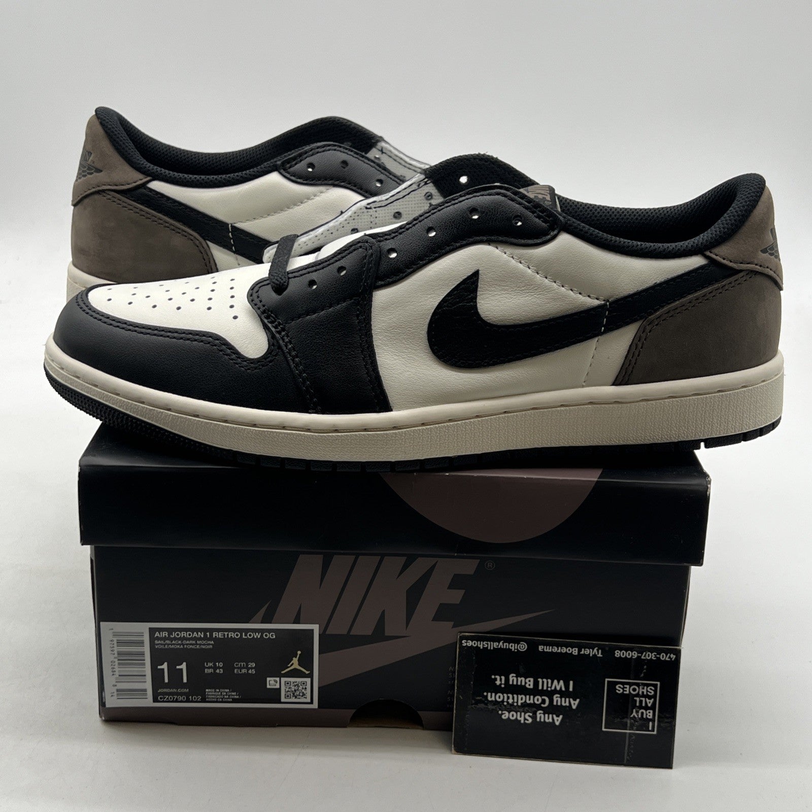Size 11 - Air Jordan 1 Retro OG Low Mocha (CZ0790-102)