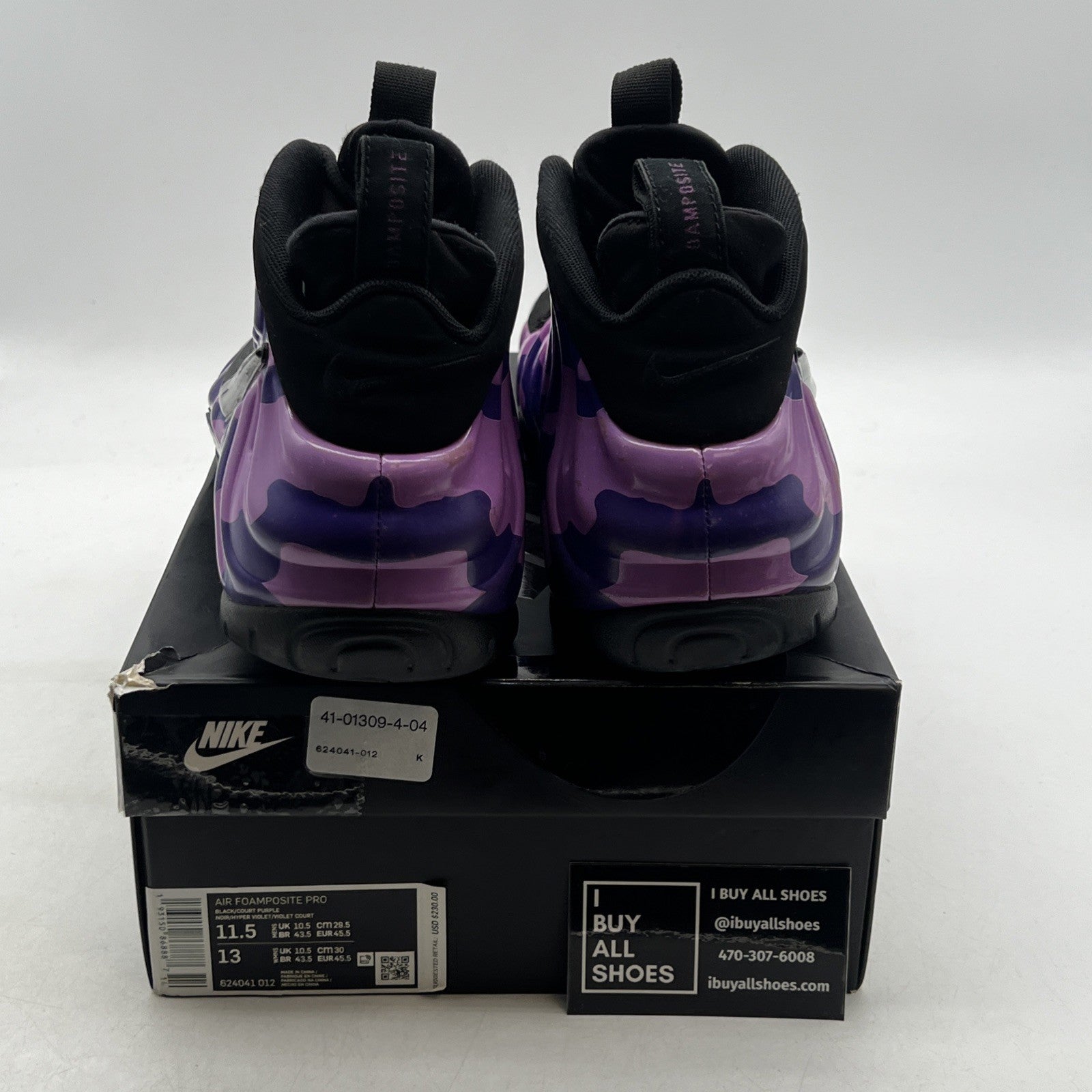 Size 11.5 - Nike Air Foamposite Pro Purple Camo (624041-012)