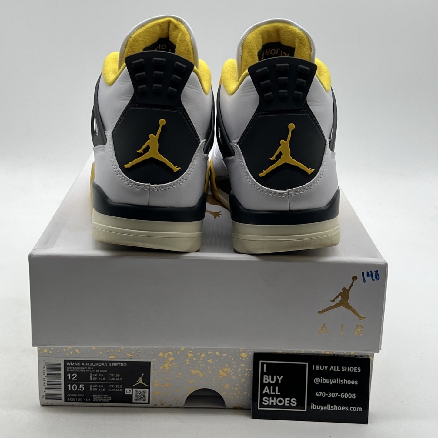 Size 12 - Air Jordan 4 Retro Vivid Sulfur W (AQ9129-101)