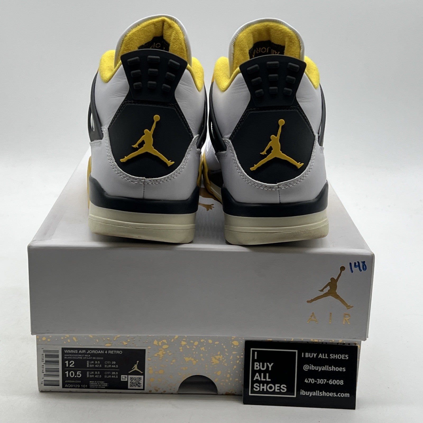 Size 12 - Air Jordan 4 Retro Vivid Sulfur W (AQ9129-101)