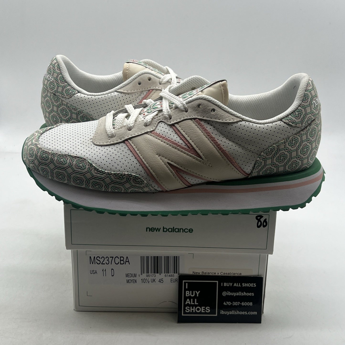 Size 11 - Casablanca x New Balance 237 Munsell White Green (MS237CBA)