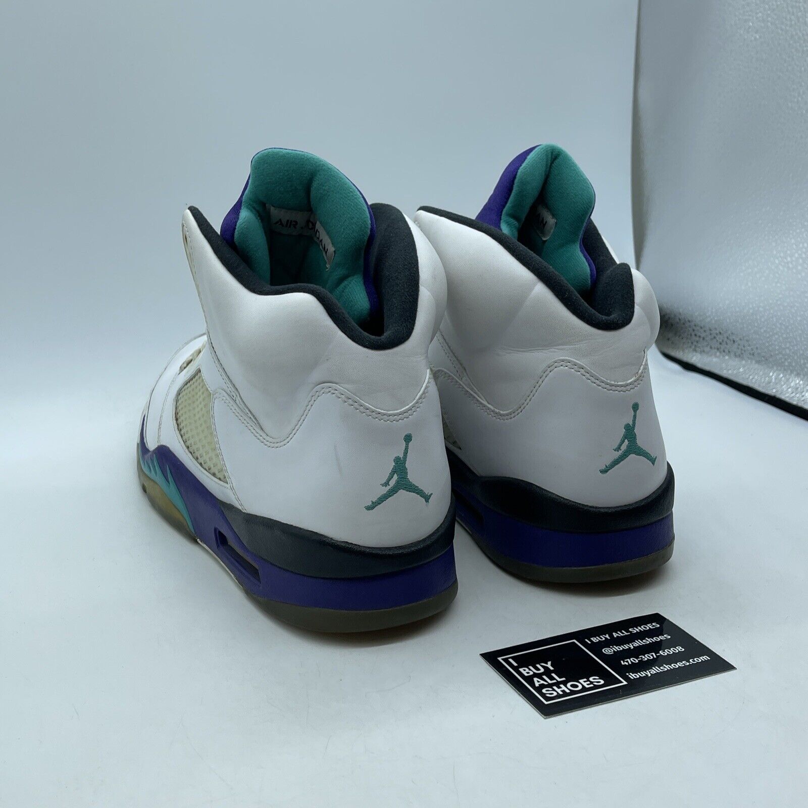 Size 12 - Jordan 5 Retro Grape 2013 White Blue Purple Leather Suede (136027-108)