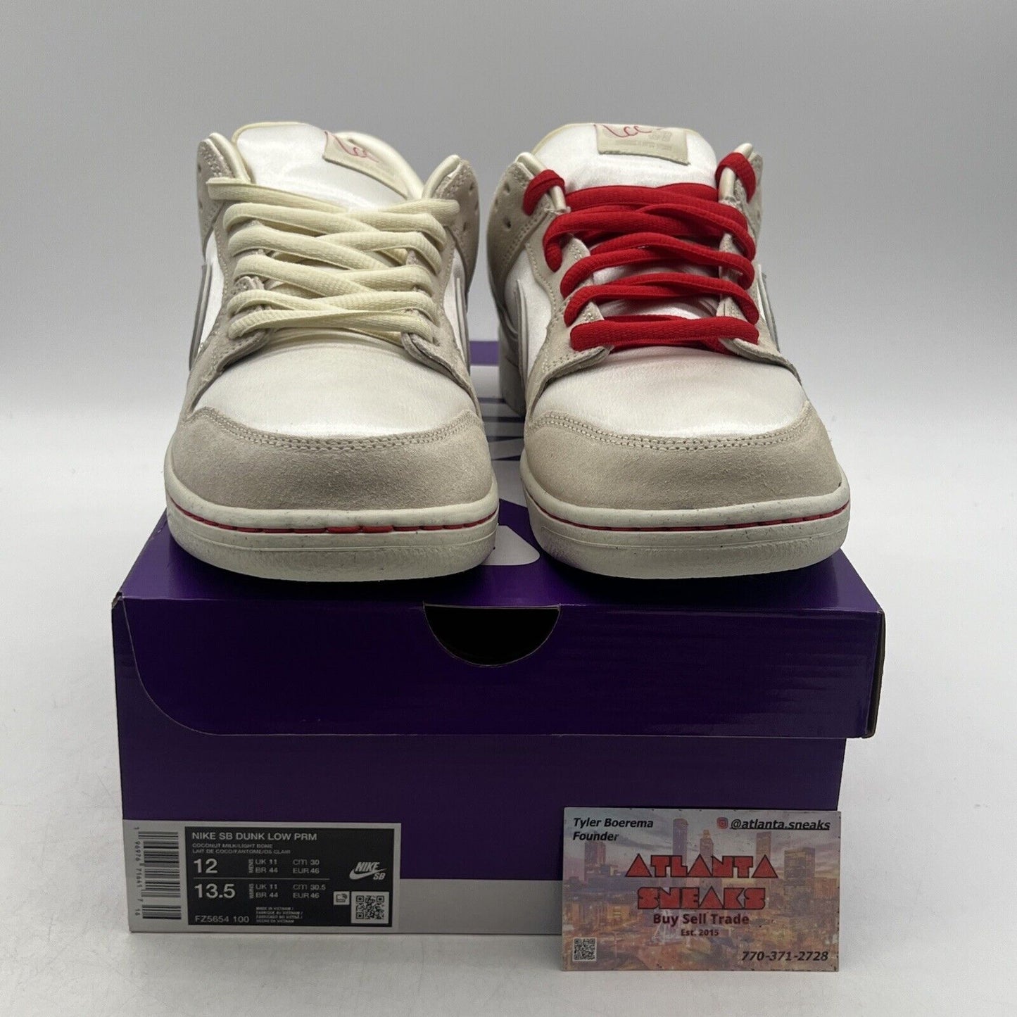 Size 12 - Nike SB Dunk Low City Of Love Light Bone Leather Suede  (FZ5654-100)