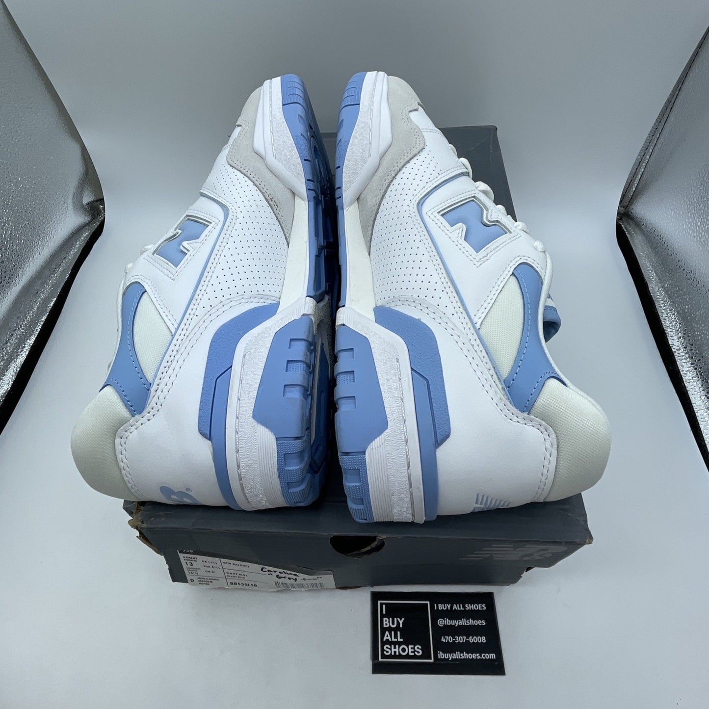 Size 13 - New Balance 550 White Blue Haze (BB550LSB)