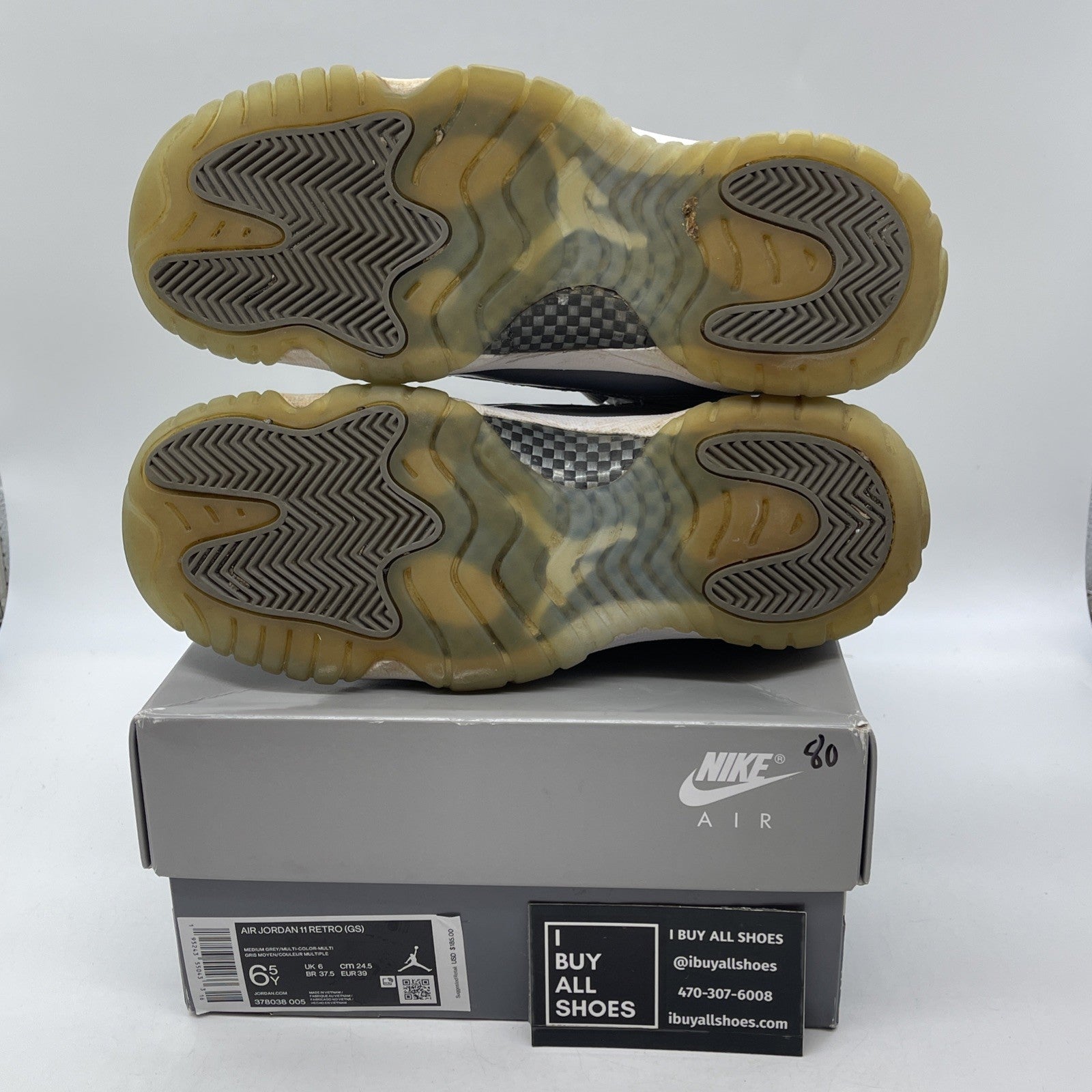 Size 6.5Y (GS) - Jordan 11 Retro 2021 Mid Cool Grey Suede Leather (378038-005)