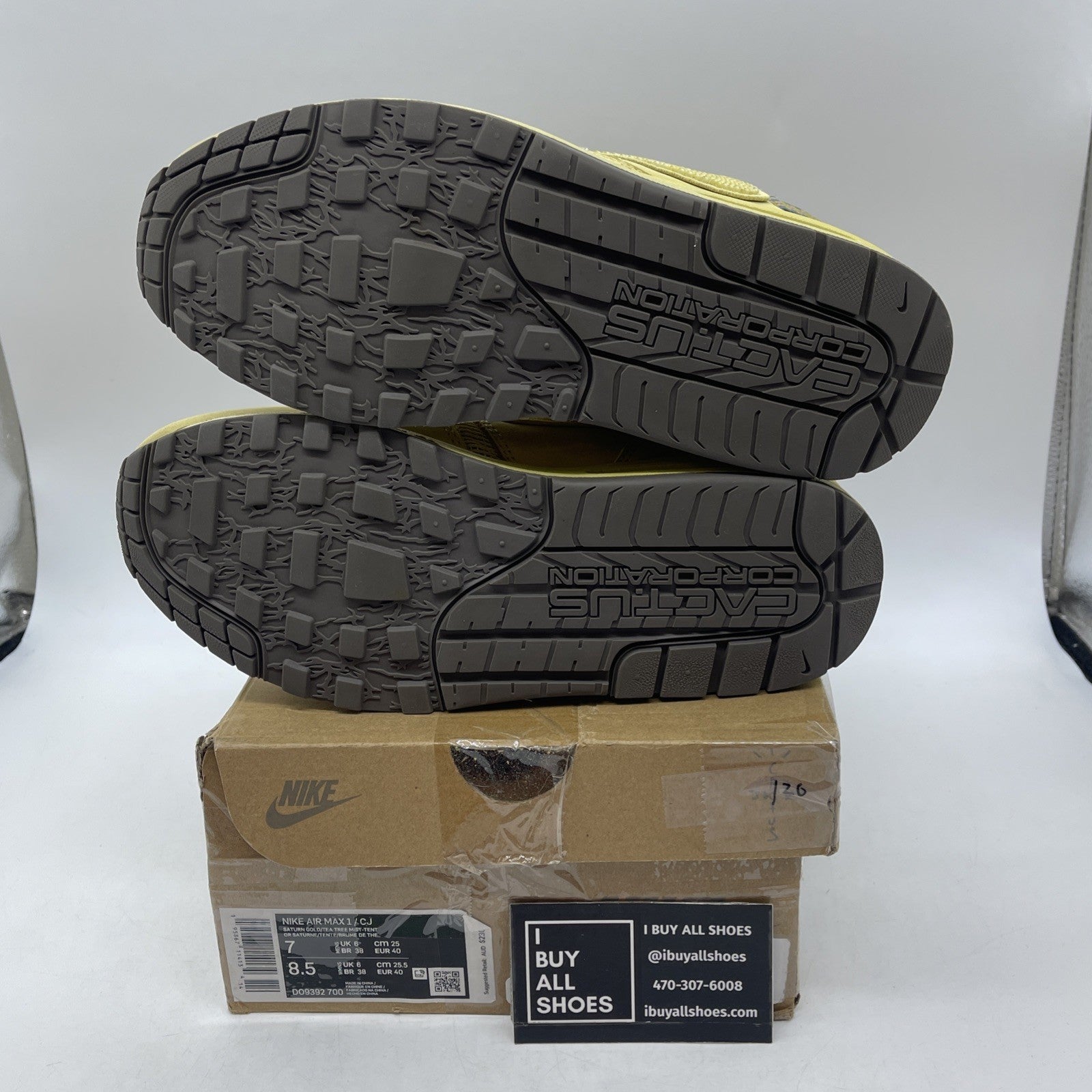 Size 7 - Nike Air Max 1 x Travis Scott Saturn Gold (DO9392-700)