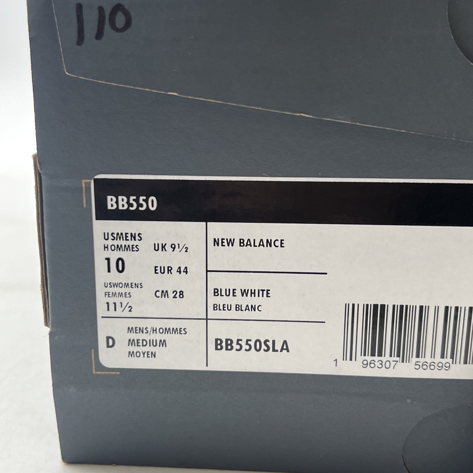 Size 10 - New Balance 550 Suede Indigo Navy Blue Sneakers Shoes (BB550SLA)