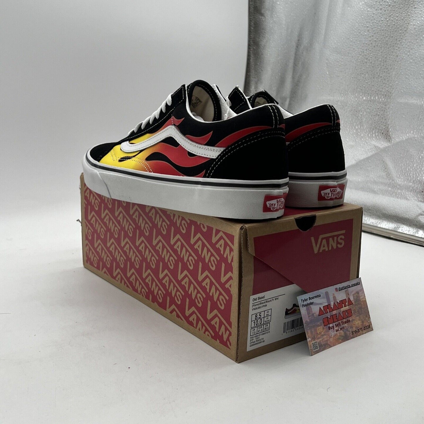 Size 8.5 - VANS Old Skool Flame Sneakers Low Top Suede Canvas (VN0A38G1PHN)