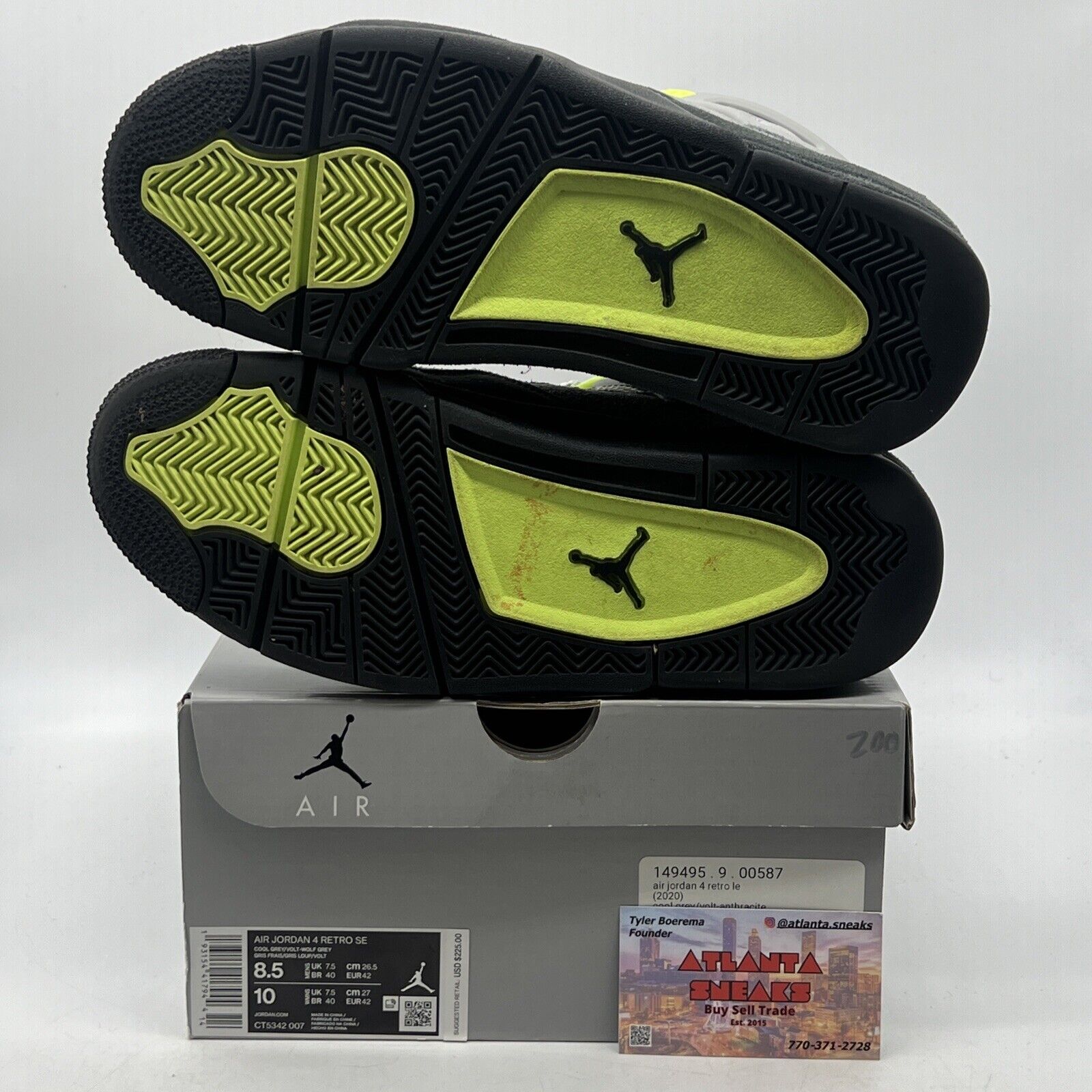 Size 8.5 - Jordan 4 Retro SE Mid Neon 95 Suede (CT5342-007)