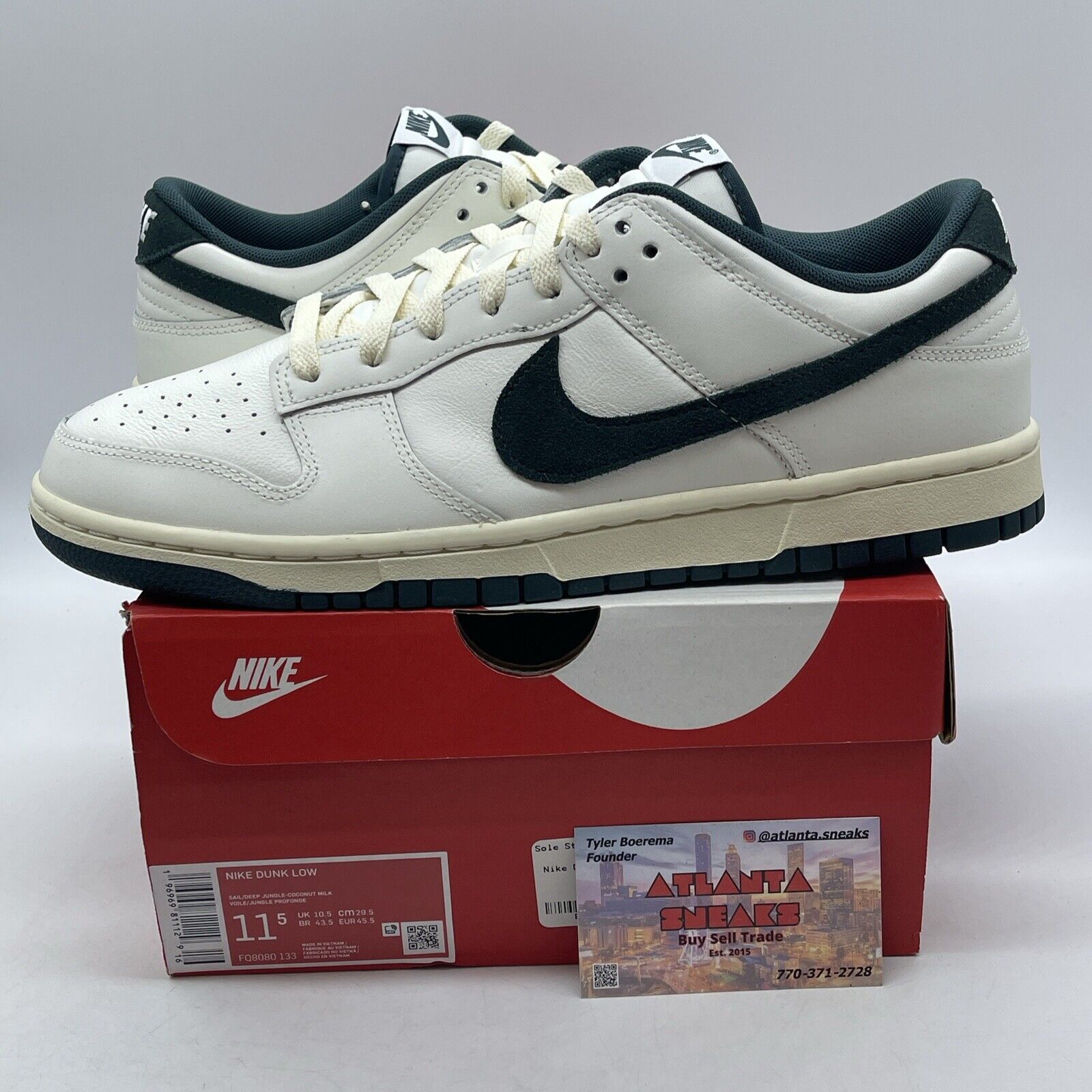 Size 11.5 - Nike Dunk Low Athletic Department - Deep Jungle Suede (FQ8080-133)