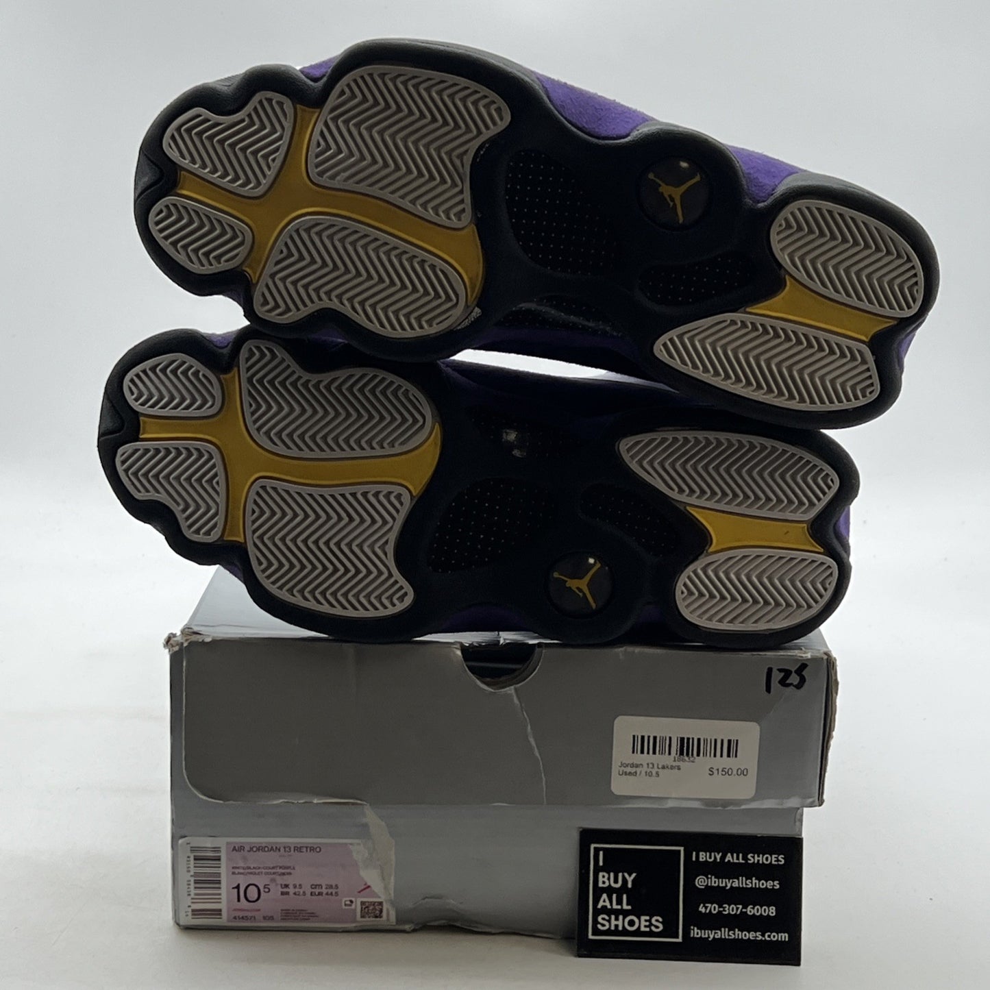 Size 10.5 - Air Jordan 13 Retro Lakers (414571-105)