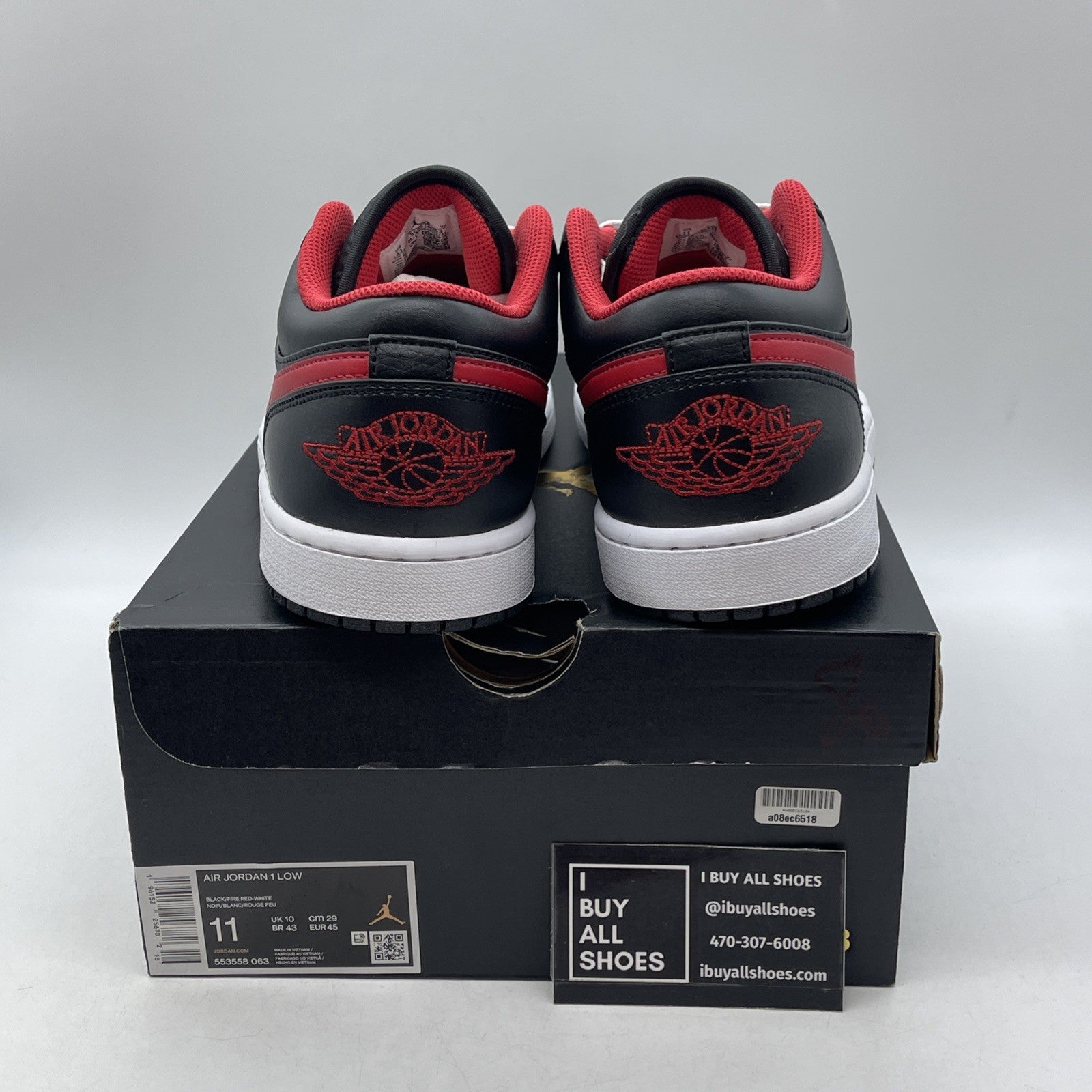 Size 11 - Air Jordan 1 Low White Toe 2022 (553558-063)