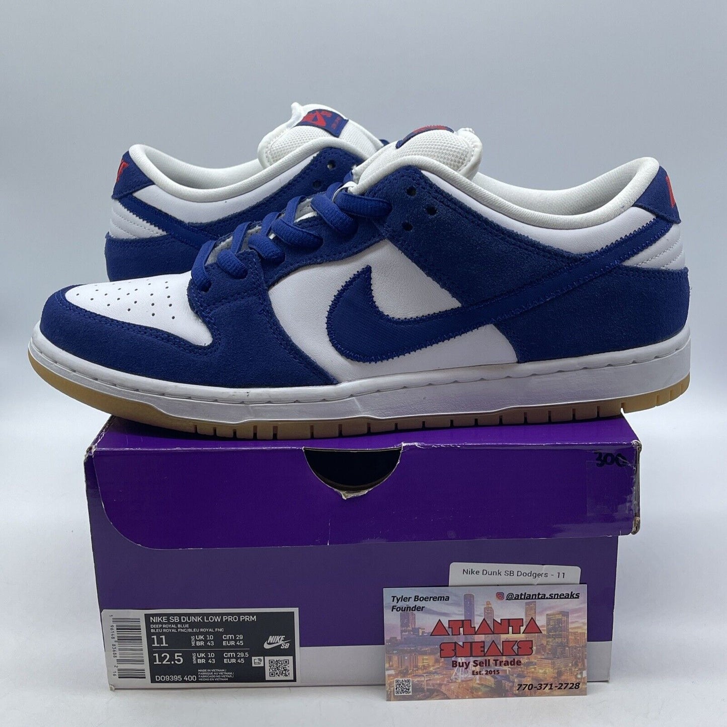 Size 11 - Nike SB Dunk Low Los Angeles Dodgers Blue White Red (DO9395-400)