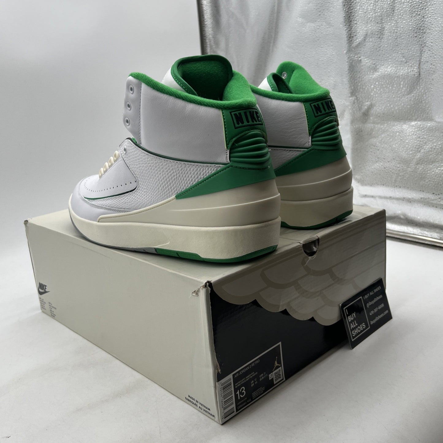 Size 13 - Air Jordan 2 Retro Lucky Green (DR8884-103)