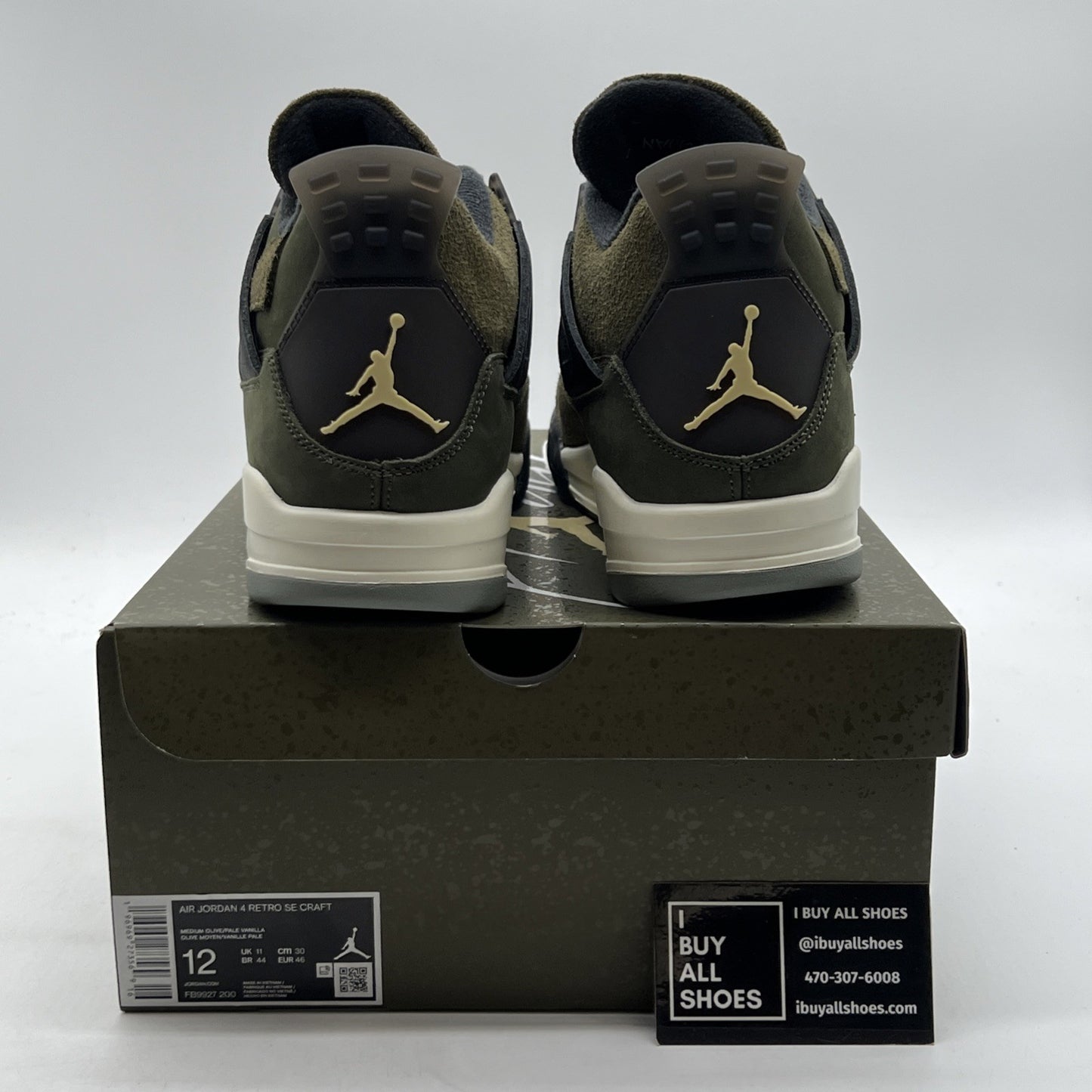 Size 12 - Air Jordan 4 SE Retro Low Craft - Olive (FB9927-200)