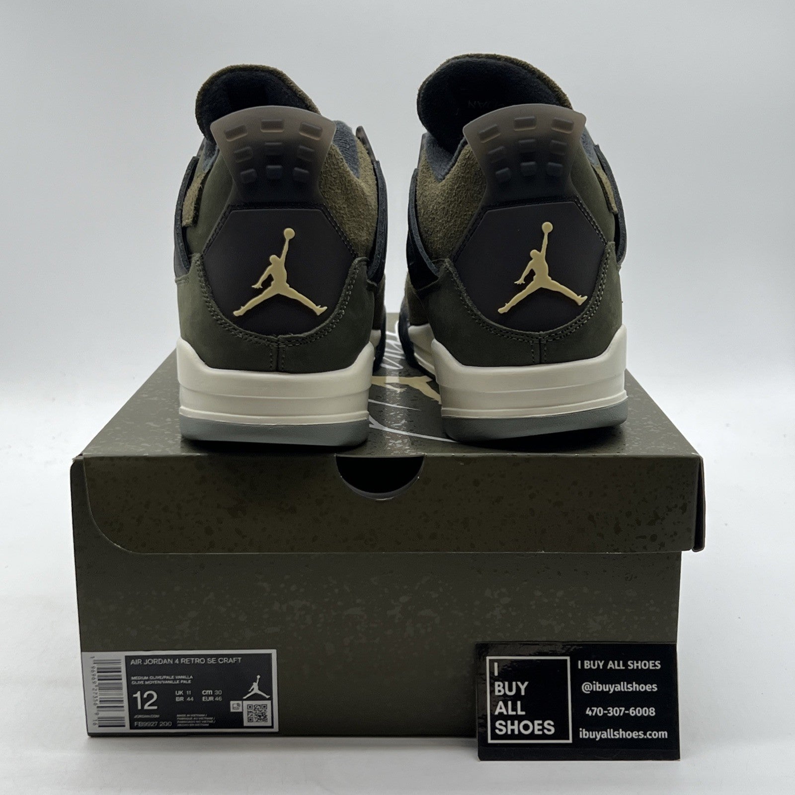 Size 12 - Air Jordan 4 SE Retro Low Craft - Olive (FB9927-200)