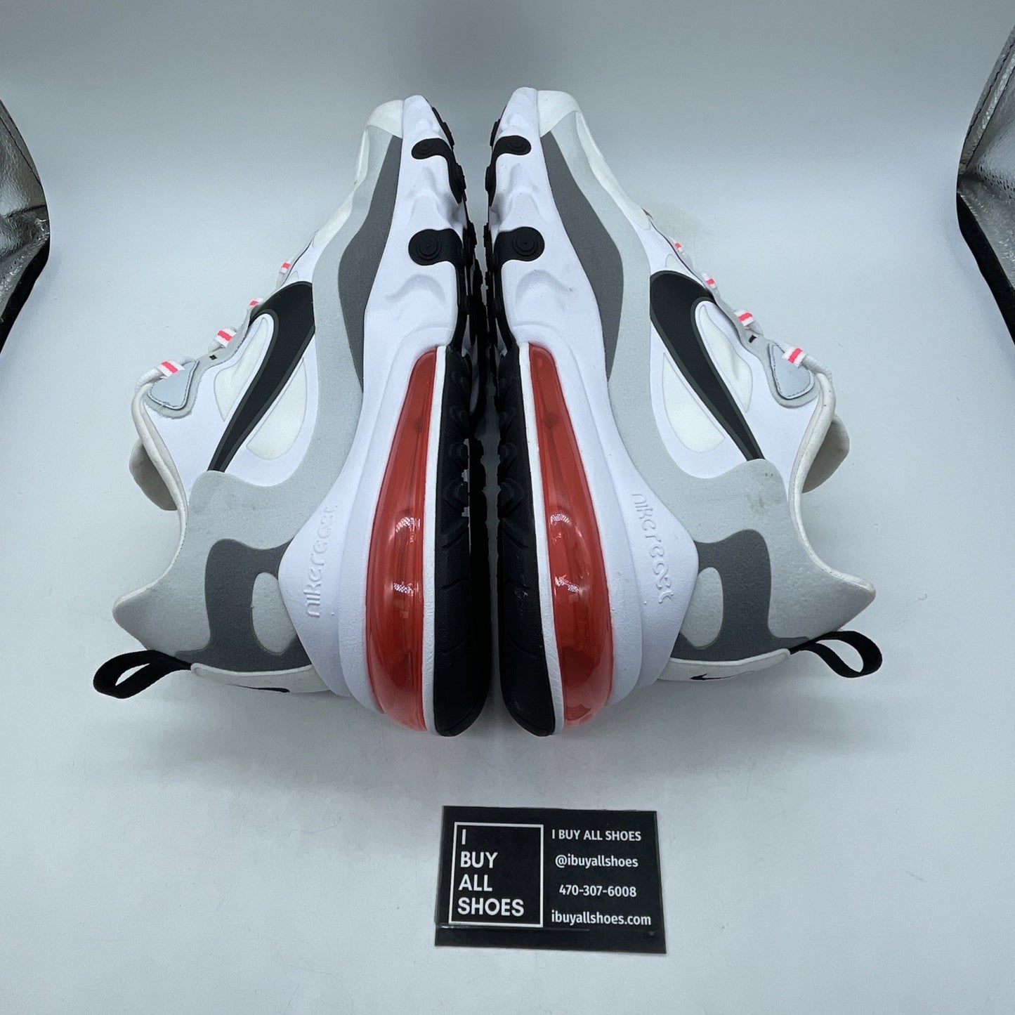 Size 14 - Nike Air Max 270 React White Crimson Black (CT1280-100)