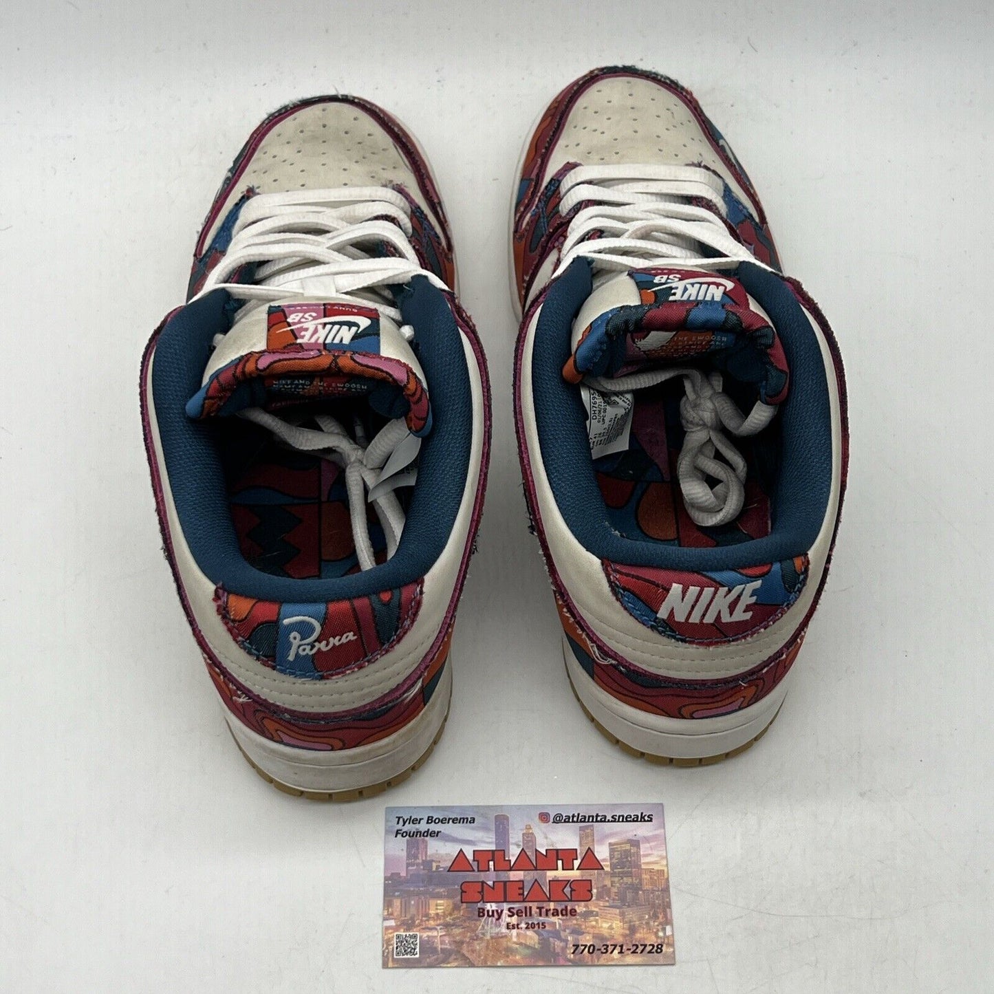 Size 8 - Nike Dunk Low Pro SB x Parra Abstract Art 2021 Black Gum (DH7695-600)