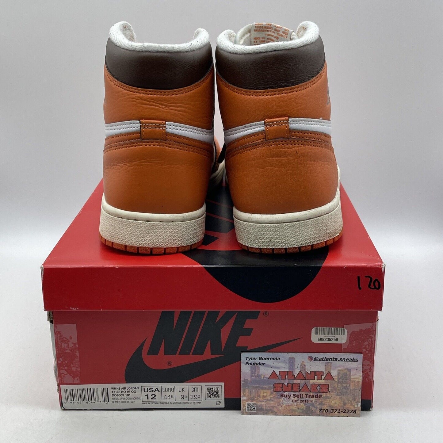 Size 12W - Jordan 1 Retro High OG Starfish Orange Brown Leather (DO9369-101)