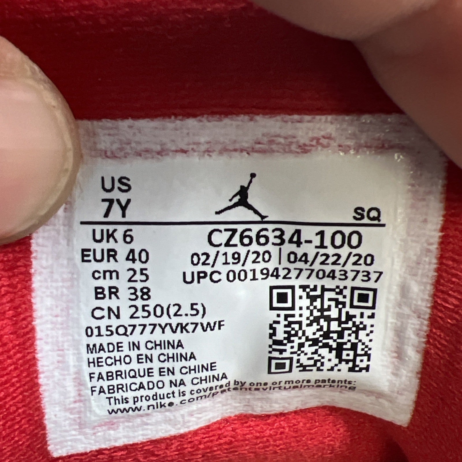 Size 7 - Air Jordan 3 Retro Denim SE Fire Red 2020 (CZ6634-100)