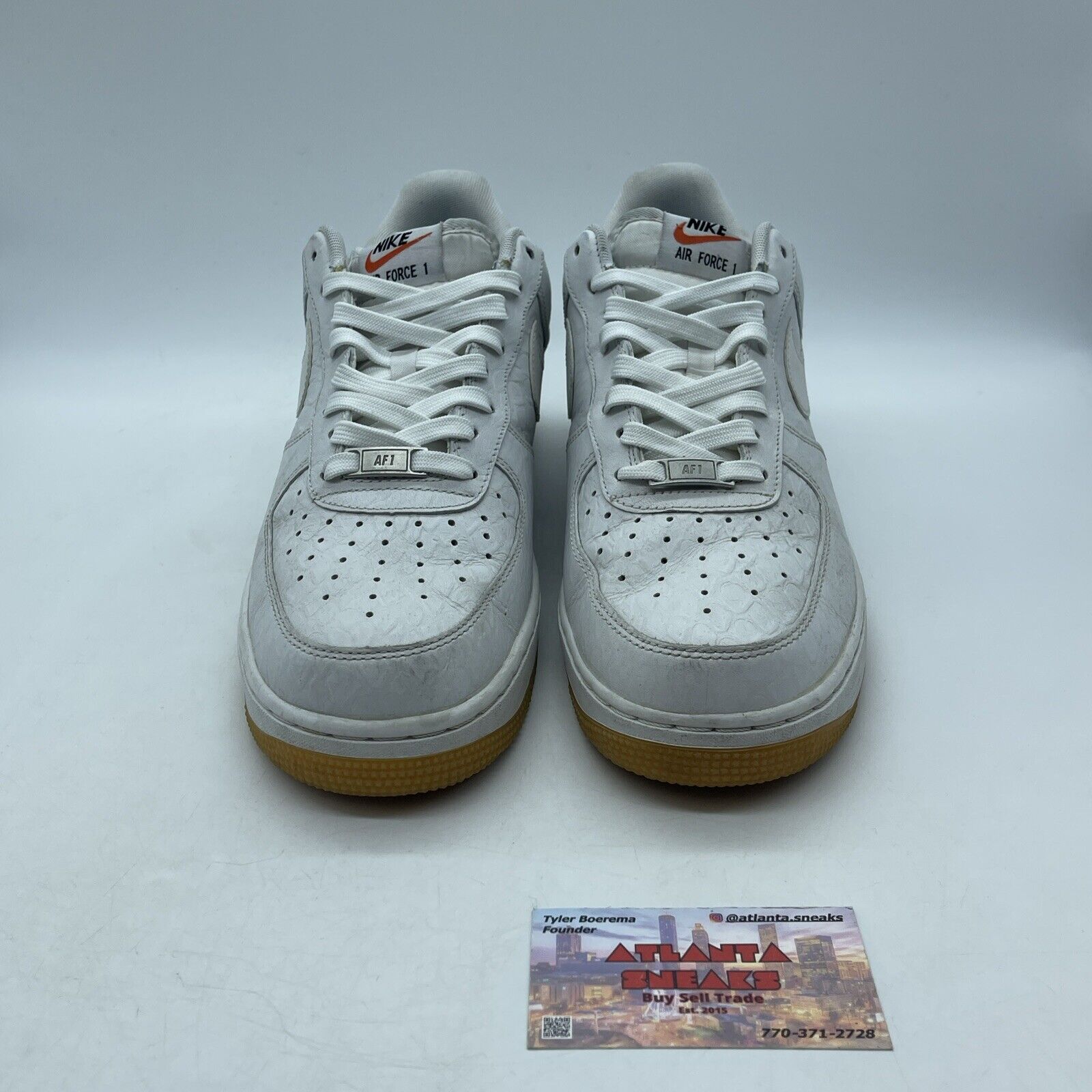 Size 10 - Nike Air Force 1 '07 LV8 Low Croco White Gum (718152-100)