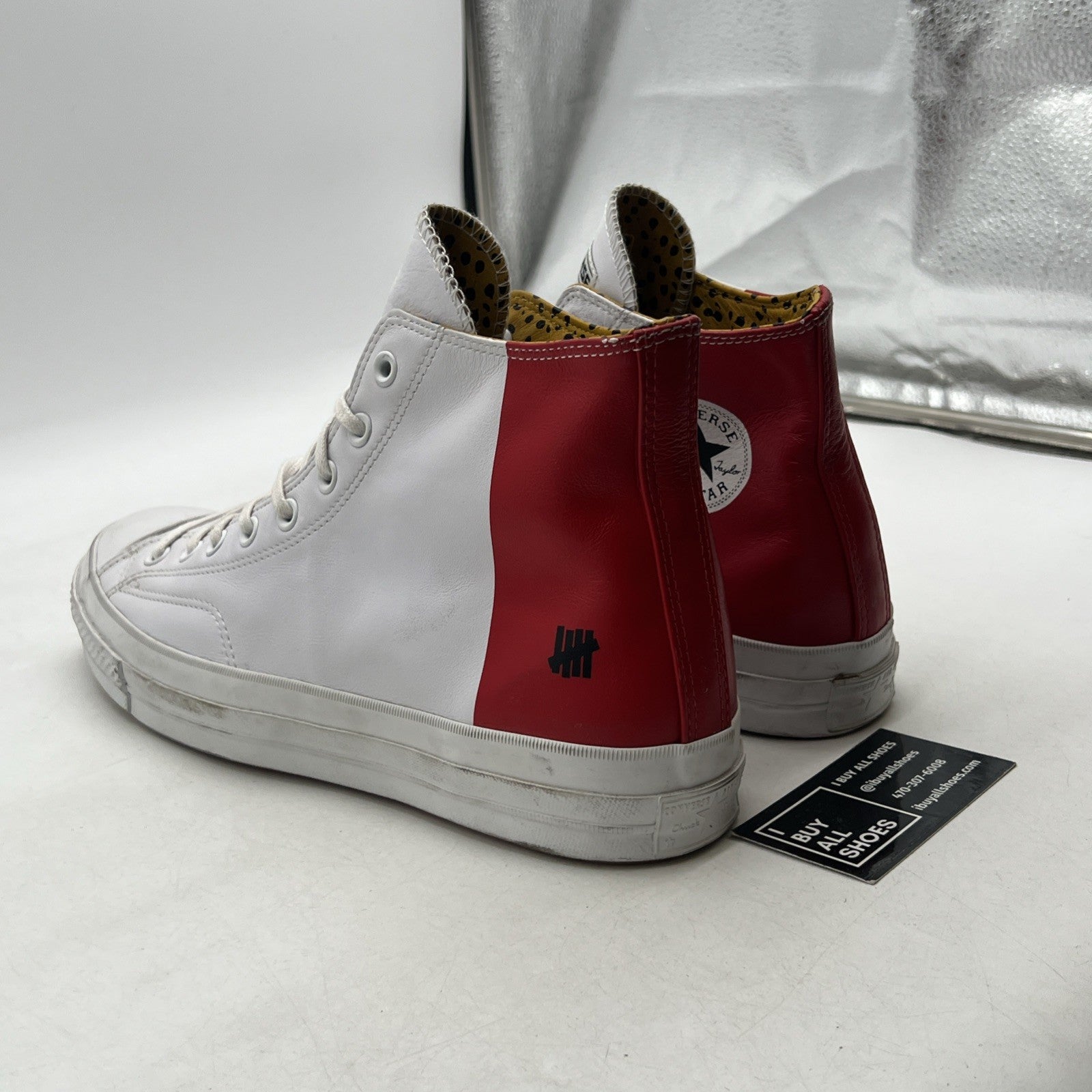 Size 12 - Converse Undefeated x Chuck 70 High White Red (148632C)