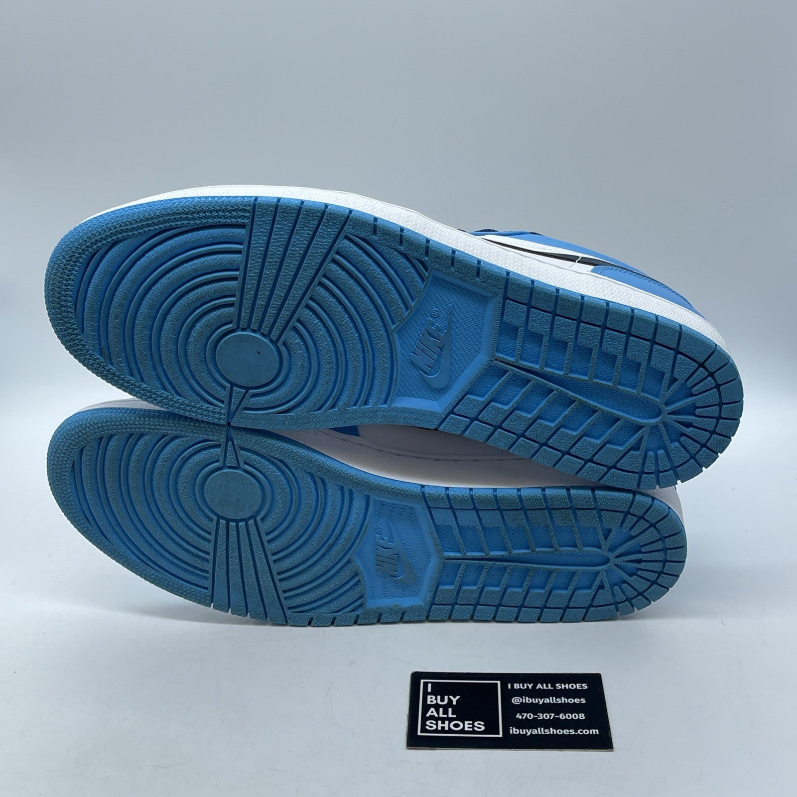 Size 12 - Jordan 1 Low UNC 2021 Black University Blue White (553558-144)