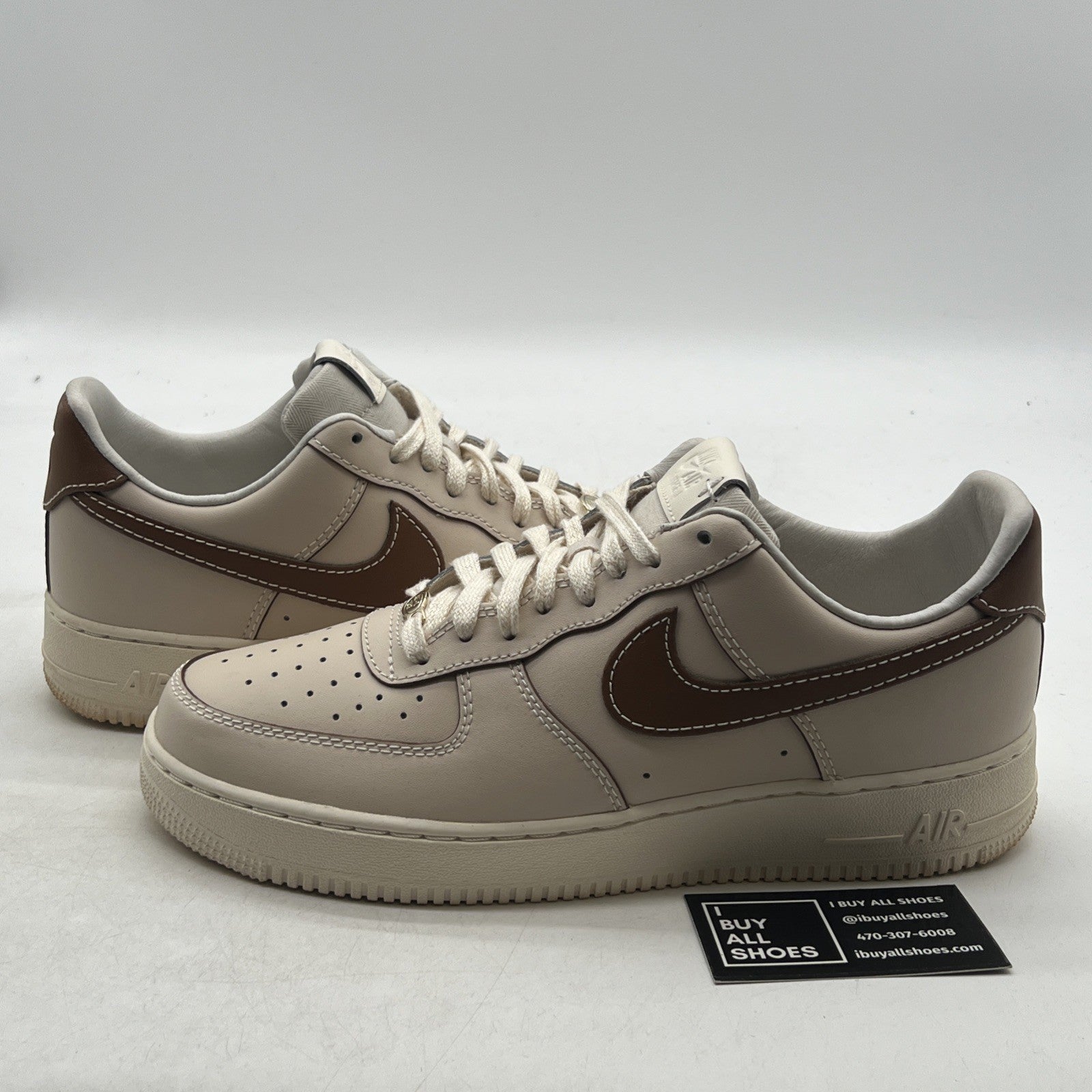 Size 10.5 - Nike Air Force 1 '07 Low Pearl White British Tan (IB8865-221)
