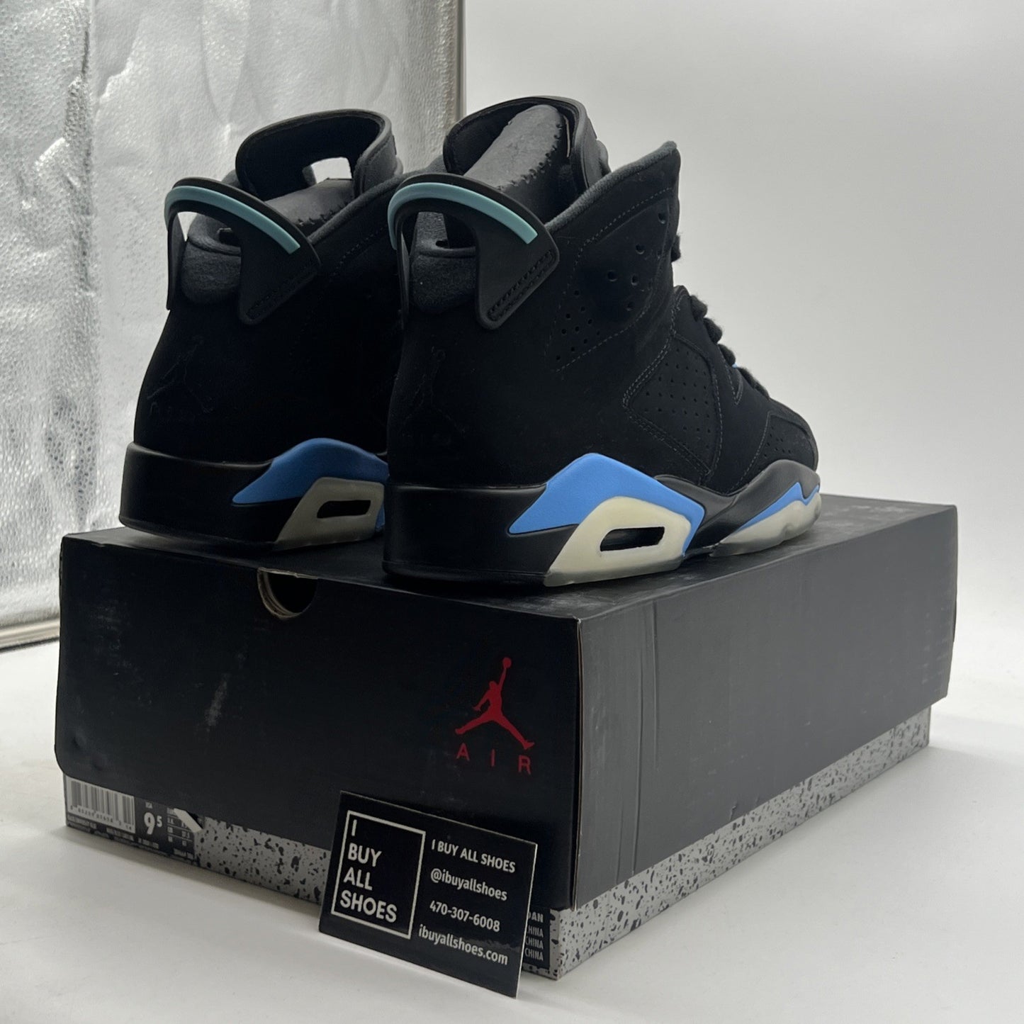 Size 9.5 - Air Jordan 6 Retro UNC (384664-006)
