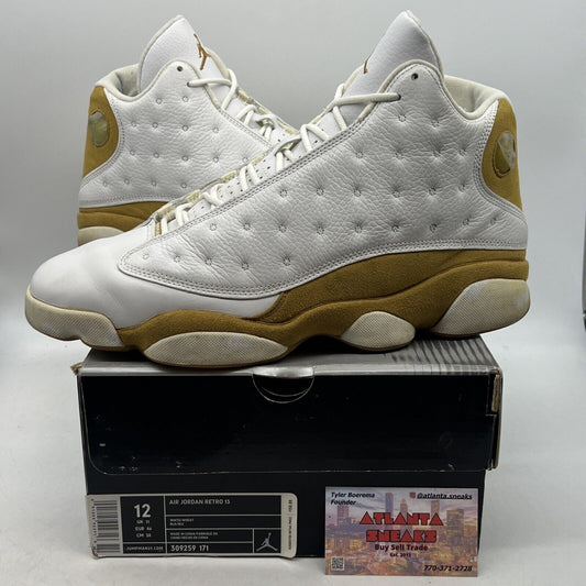 Size 12 - Air Jordan 13 Retro 2004 Wheat White Leather Suede (309259-171)