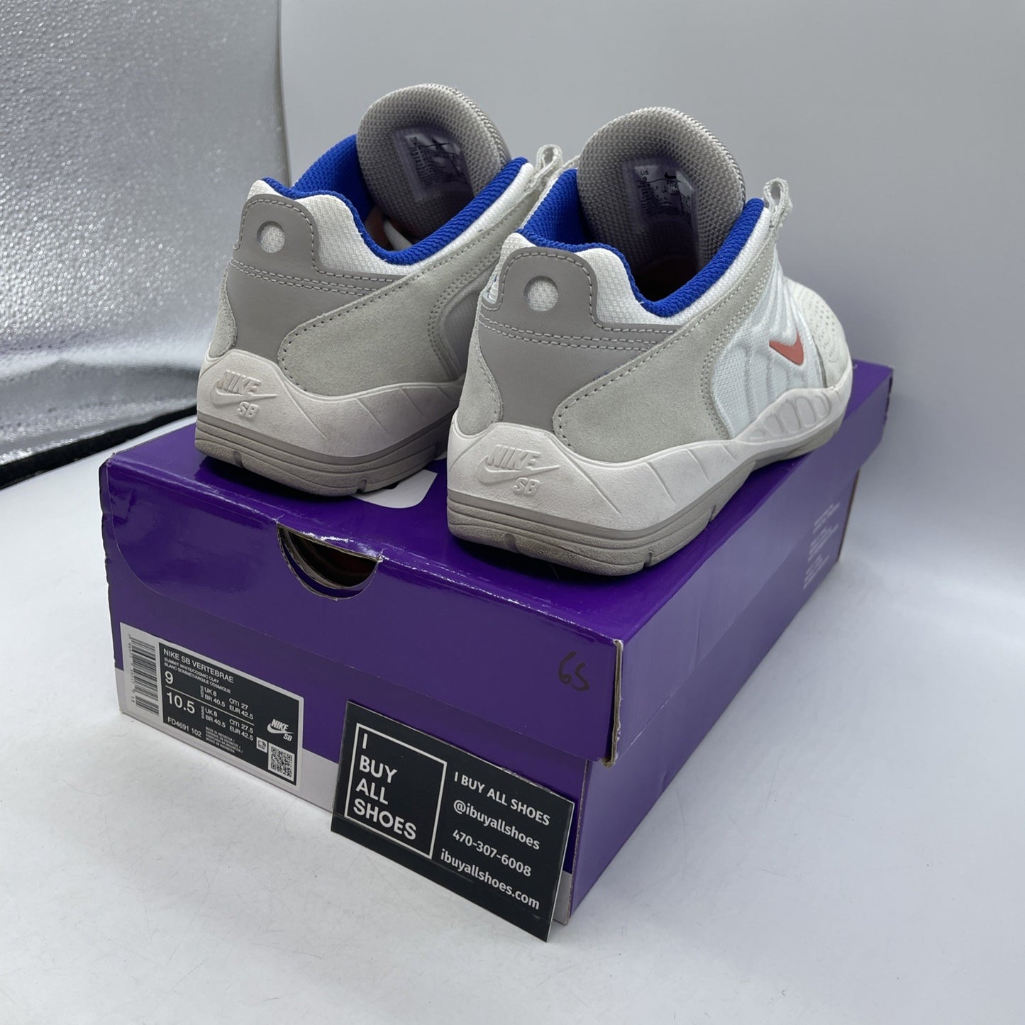 Size 9 - Nike Vertebrae SB Light Iron Ore Cosmic Clay (FD4691-102)