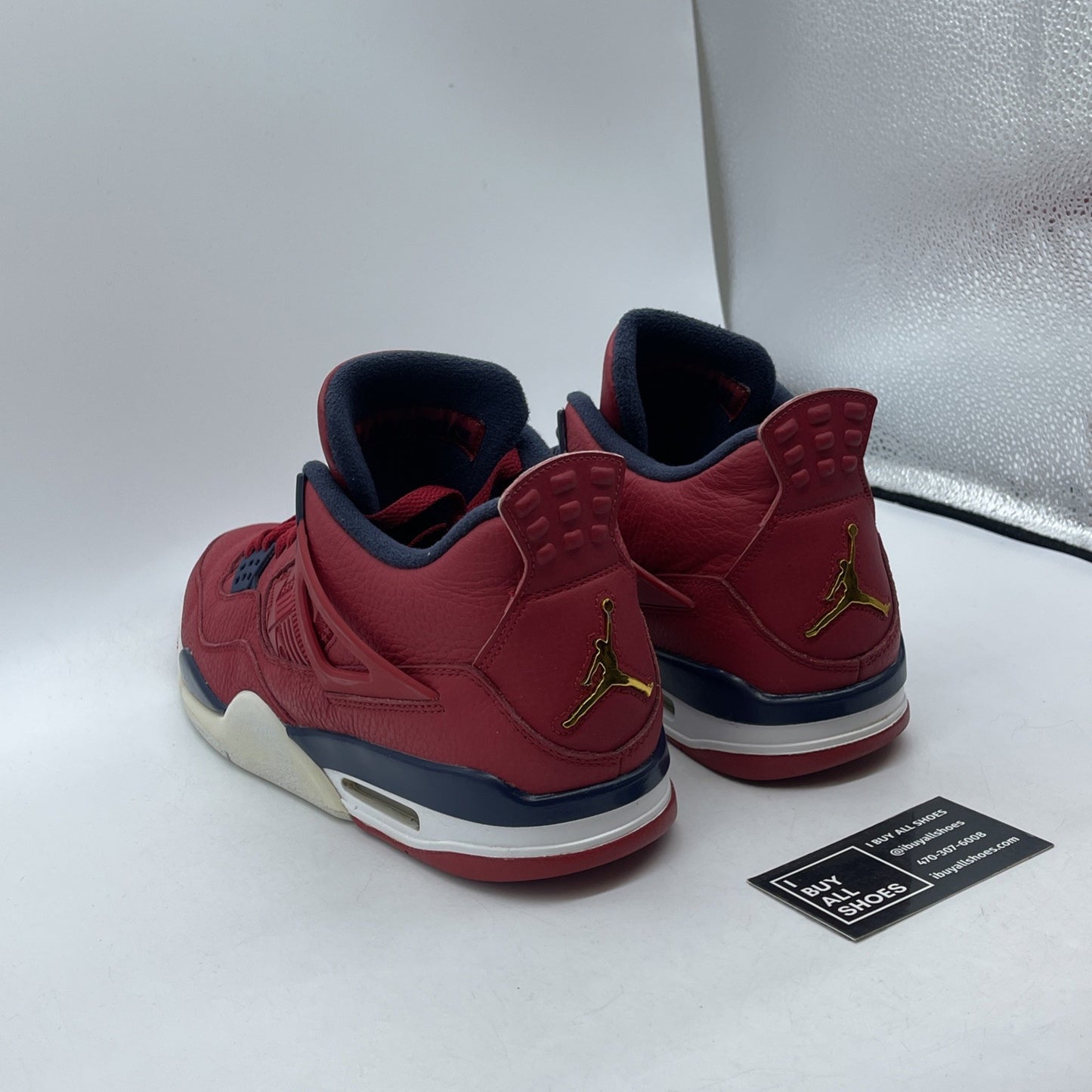 Size 11.5 - Air Jordan 4 Retro FIBA Red Blue Gold Leather (CI1184-617)