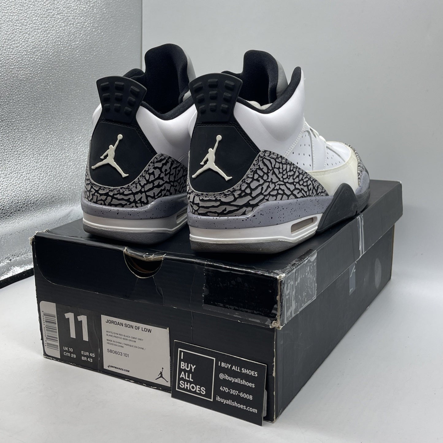 Size 11 - Jordan Son of Mars Low White Cement Suede Leather (580603-101)