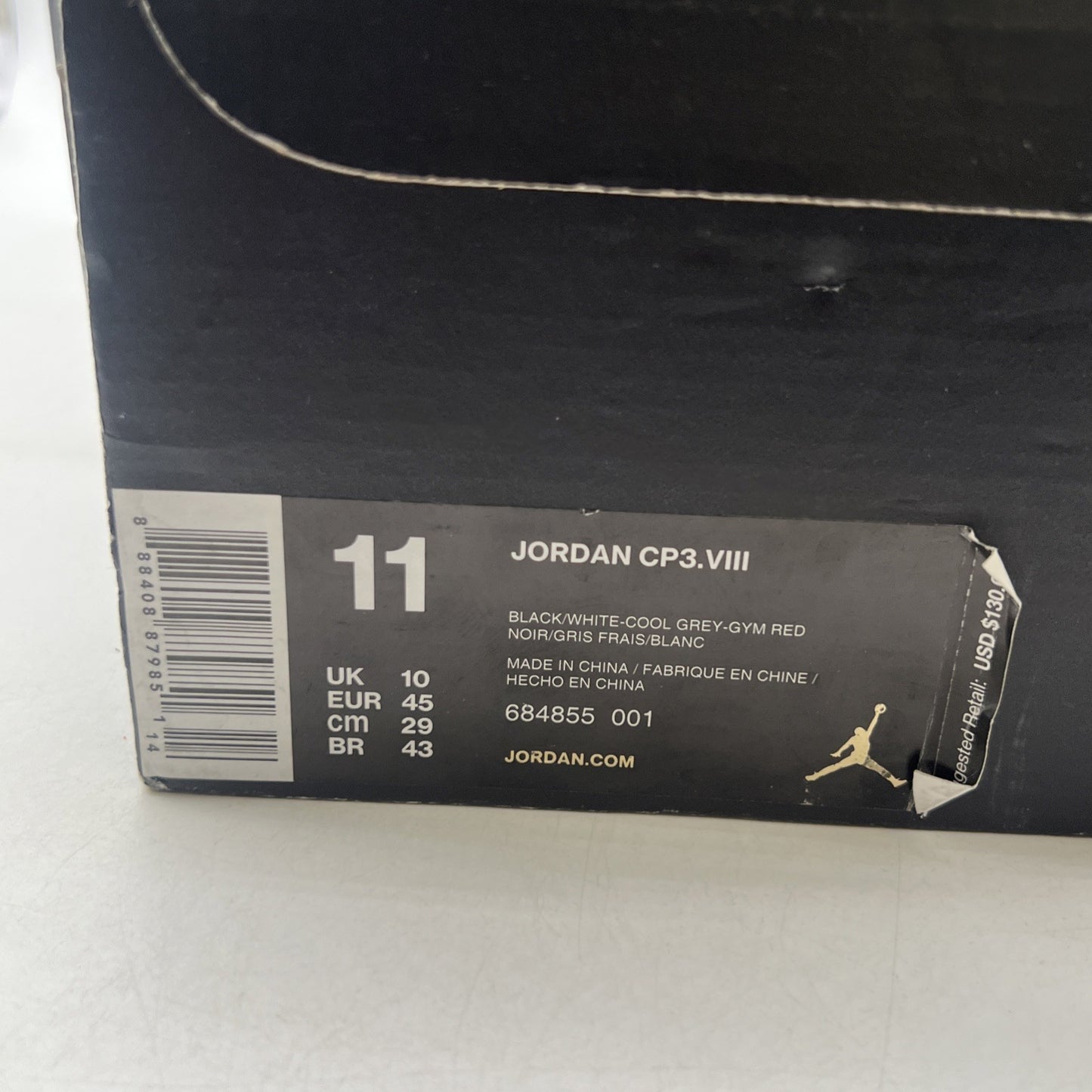 Size 11 - Air Jordan CP3.VIII Black (684855-001)