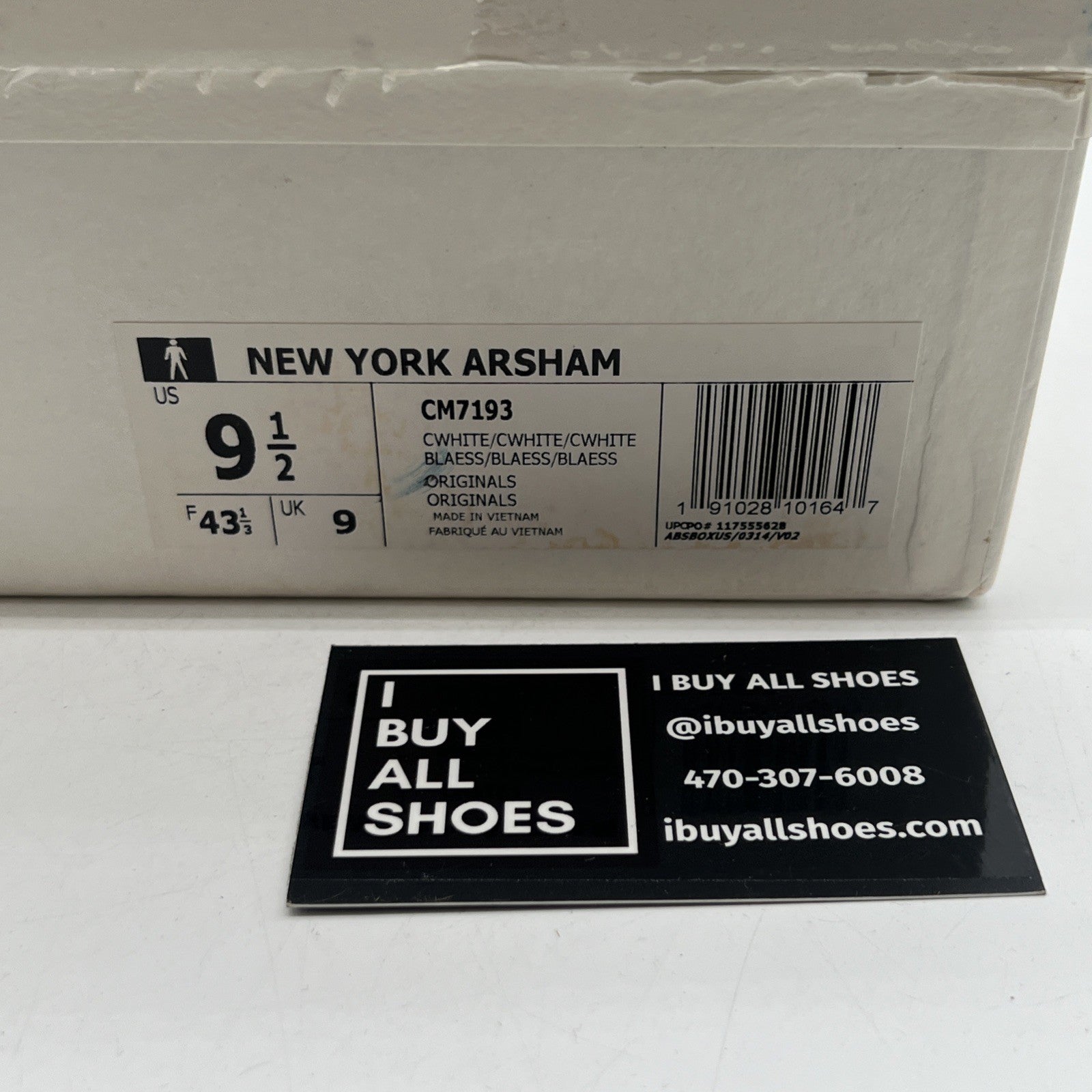 Size 9.5 - adidas Daniel Arsham x New York Chalk White (CM7193)