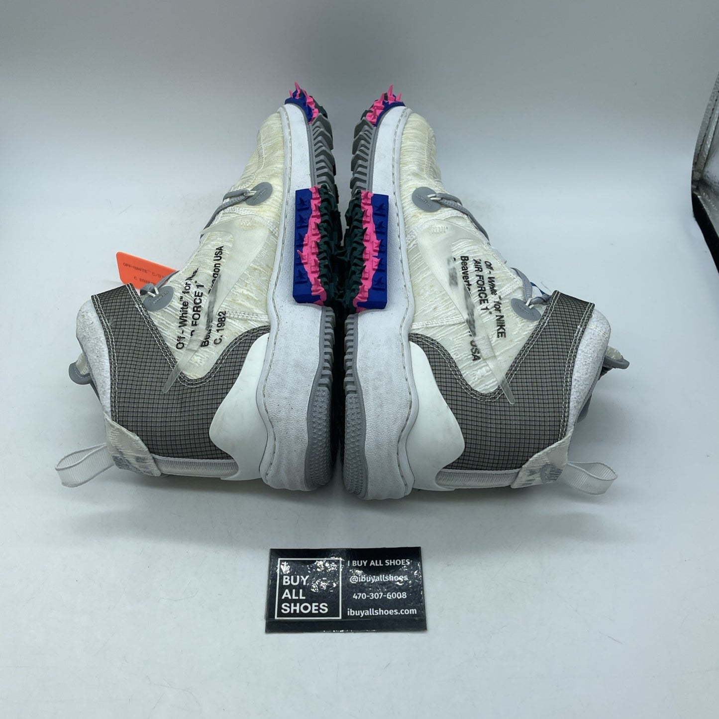 Size 11.5 - Nike Air Force 1 x Off-White White Grey Blue Suede (DO6290-100)