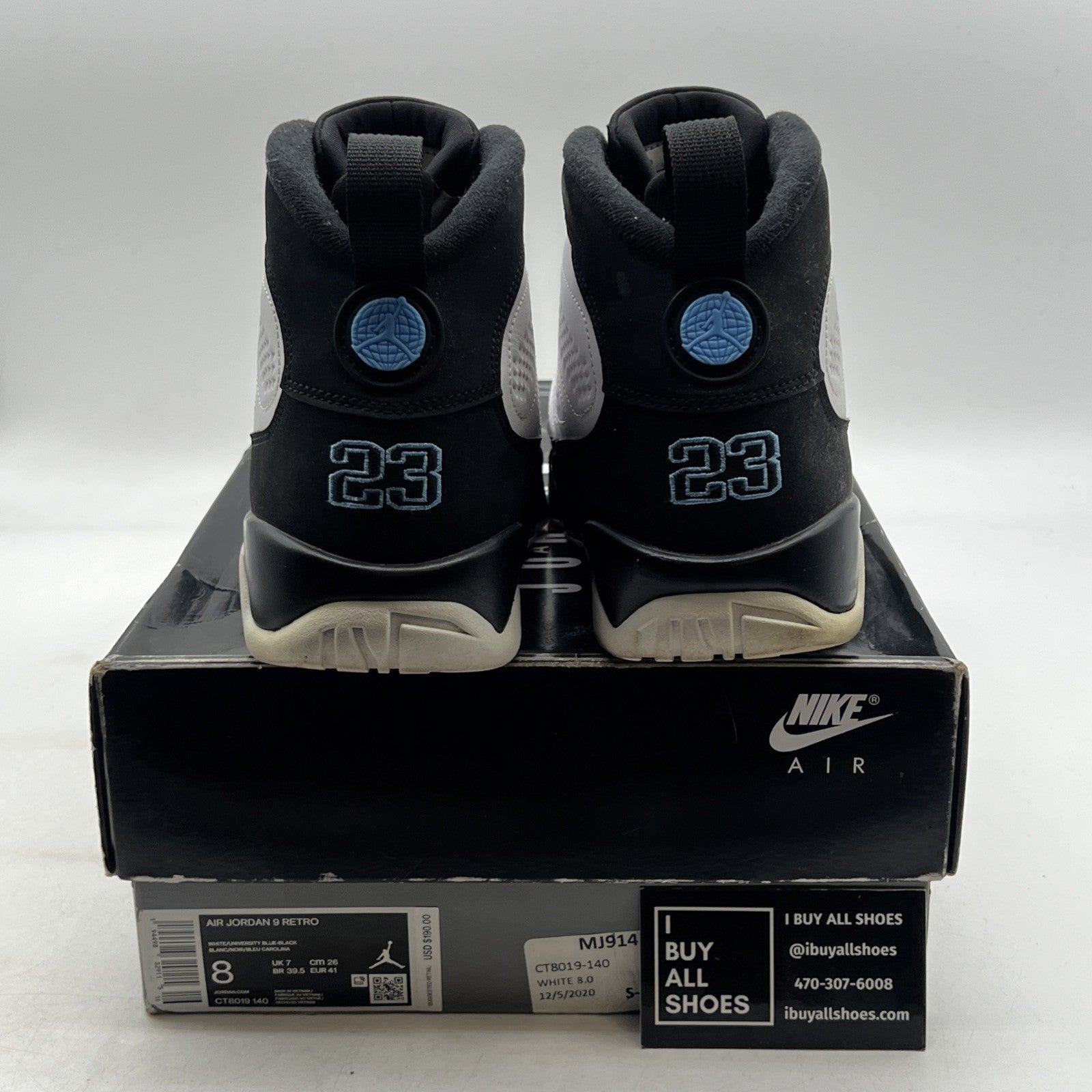 Size 8 - Air Jordan 9 Retro University Blue 2020 (CT8019-140)