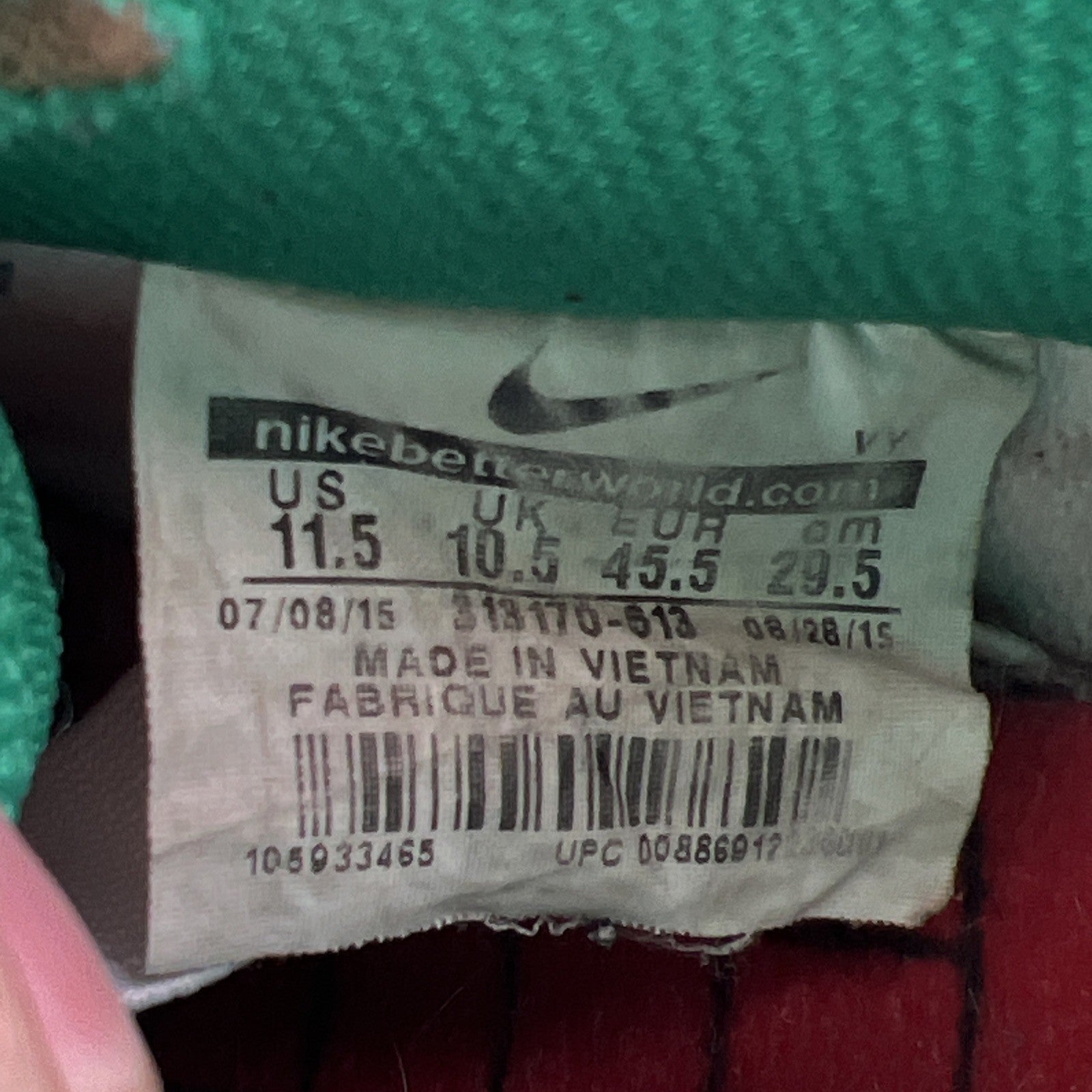 Size 11.5 - Nike SB Dunk Low Candy Cane (313170-614)