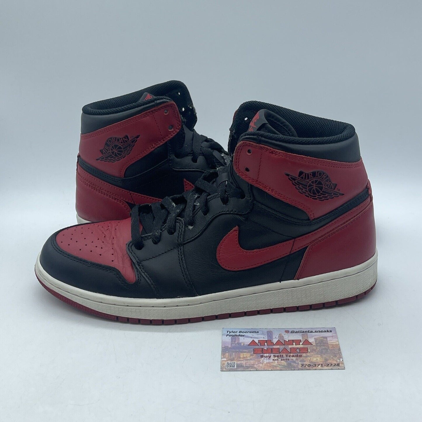 Size 10.5 - Air Jordan 1 Retro OG 2013 High Bred Red Black Leather (555088-023)