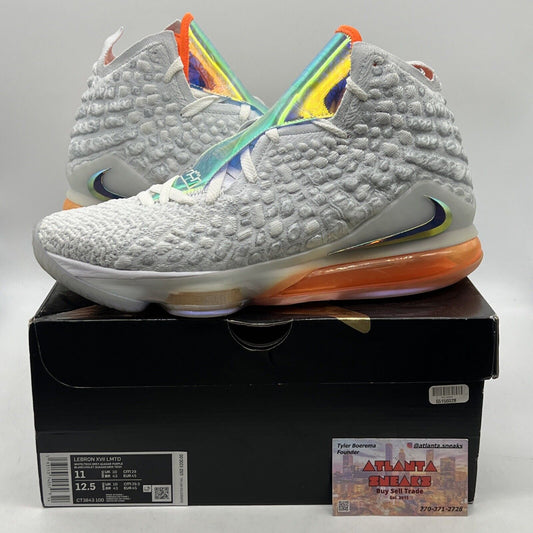 Size 11 - Nike LeBron 17 LMTD Future Air White Orange (CT4843-100)