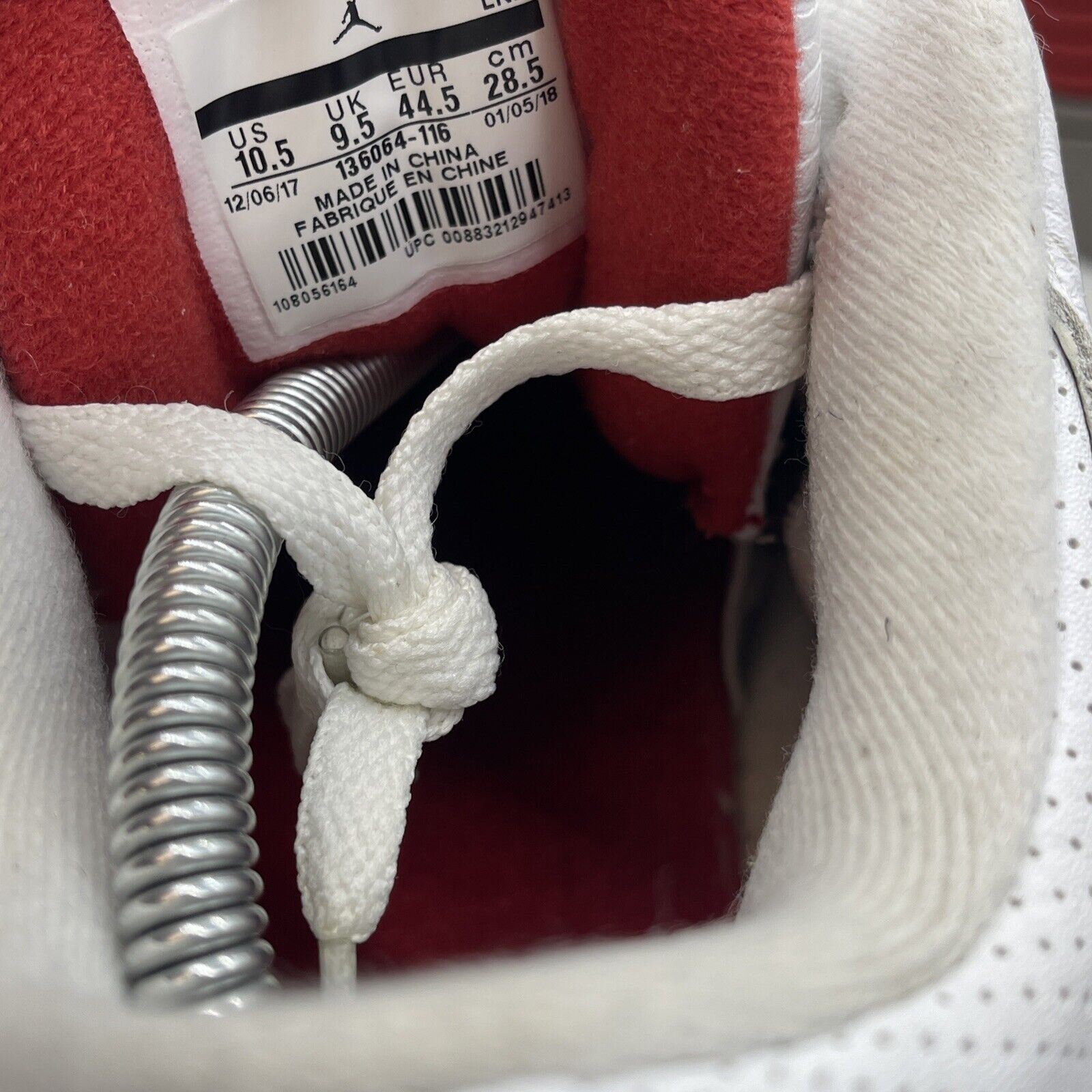 Size 10.5 - Jordan 3 Retro Hall of Fame 2018 Red White Grey Suede (136064-116)