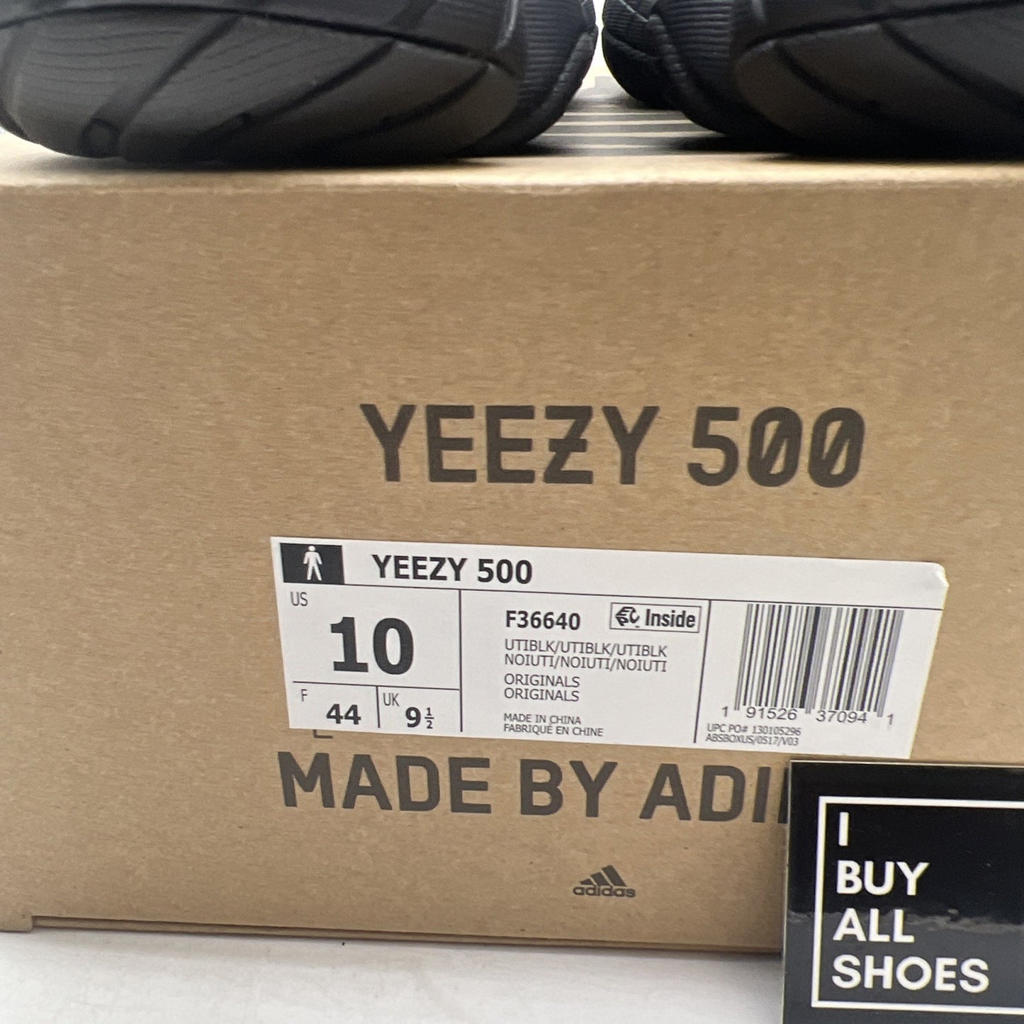 Size 10 - adidas Yeezy 500 Low Utility Black (F36640)